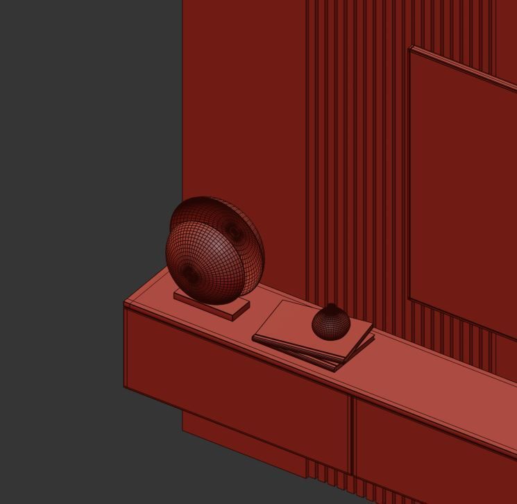 Tv Wall Set 13 3D model_14