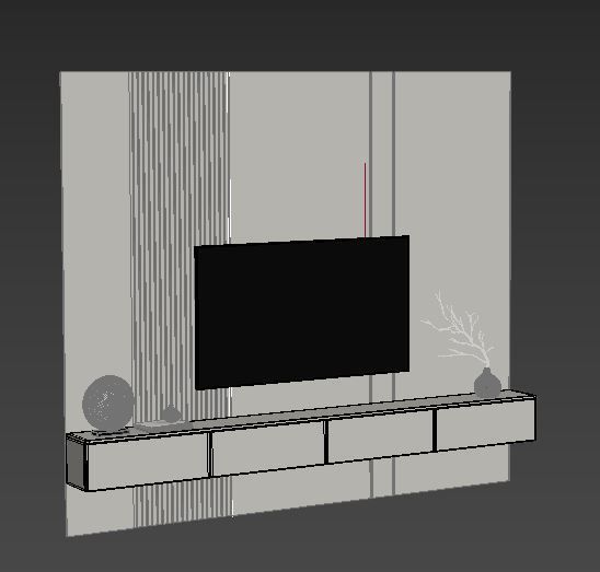 Tv Wall Set 13 3D model_7