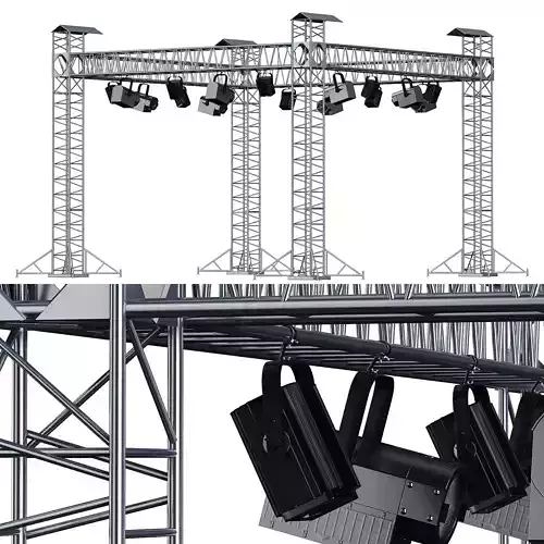 Soft theater farm with lighting equipment