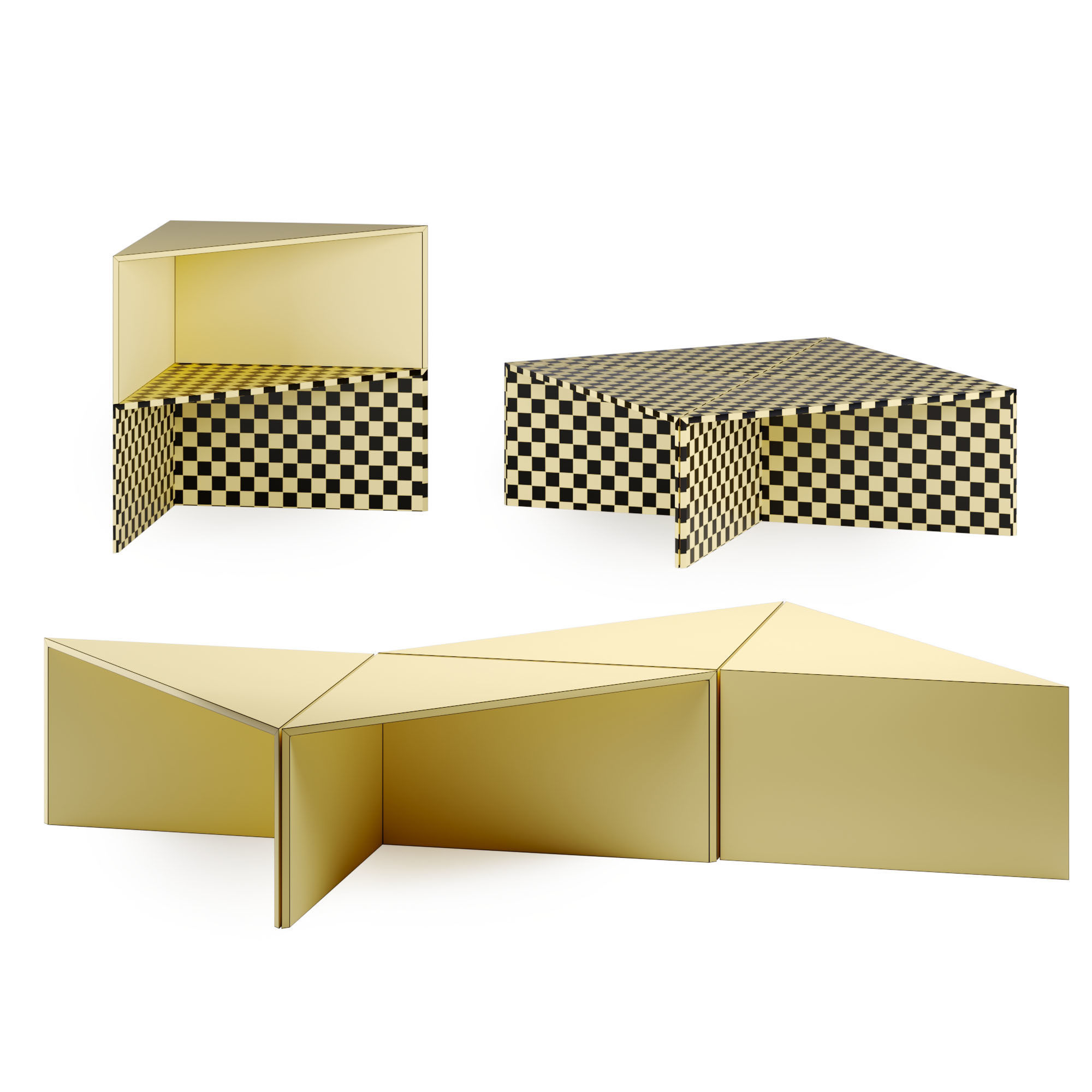 Porciones module table set 3D model_4