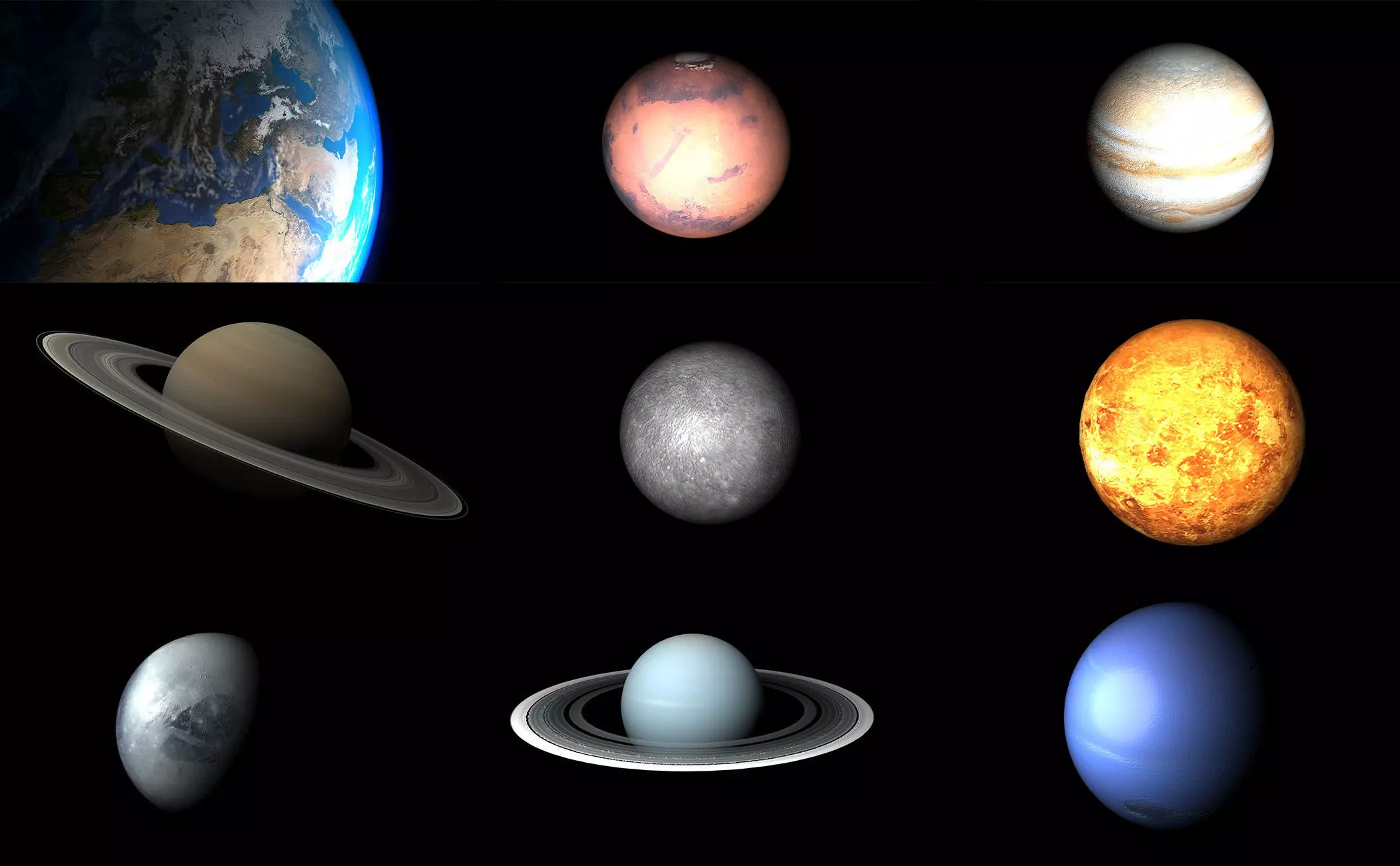 Planets Collection 3D model_0