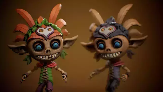 Stylized Character Druid 7 Low-poly 3D model