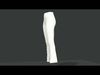 Flared Leggings with side zip 3D model_1