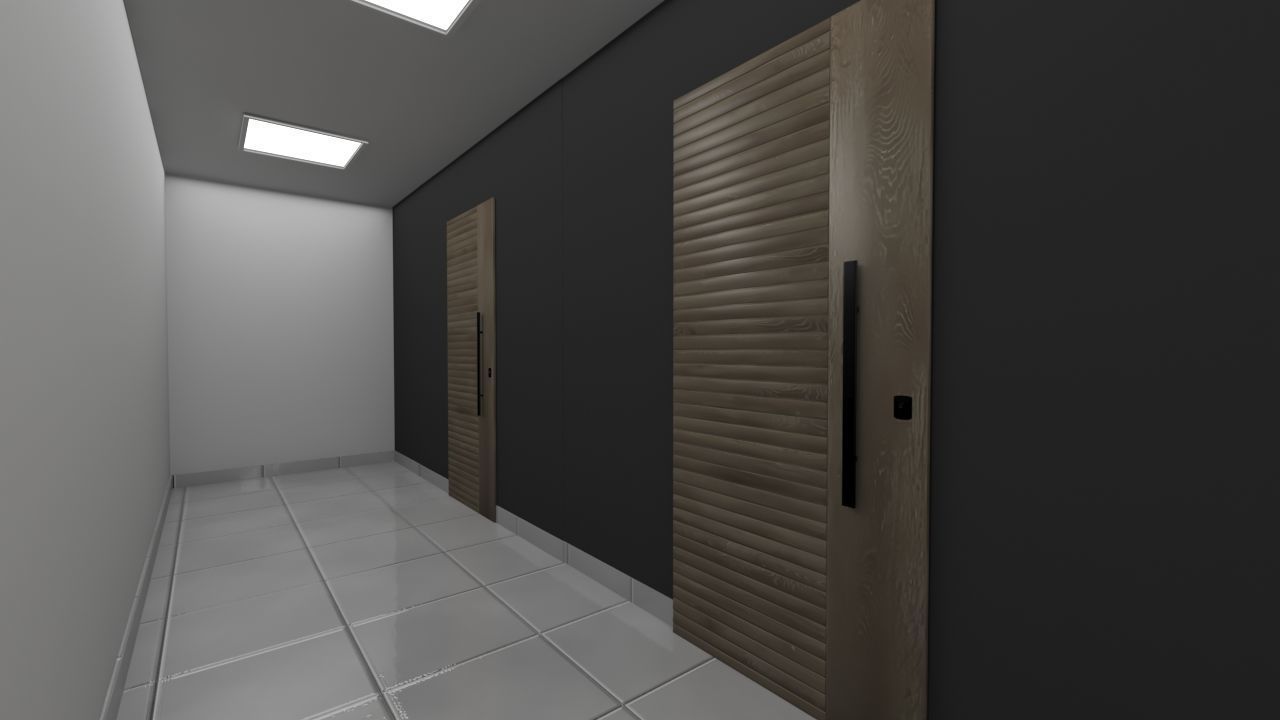 Modern Office Workstation 3D Model with V-Ray Settings 3D model_10