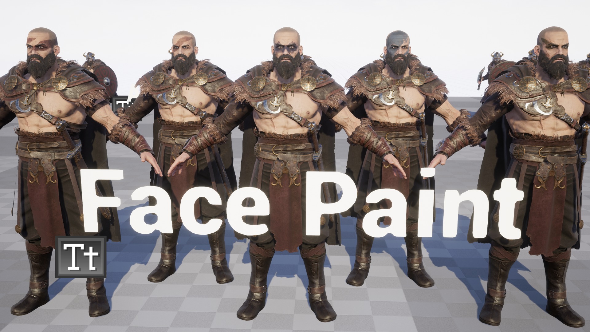 Viking Warrior  Low-poly 3D model_10