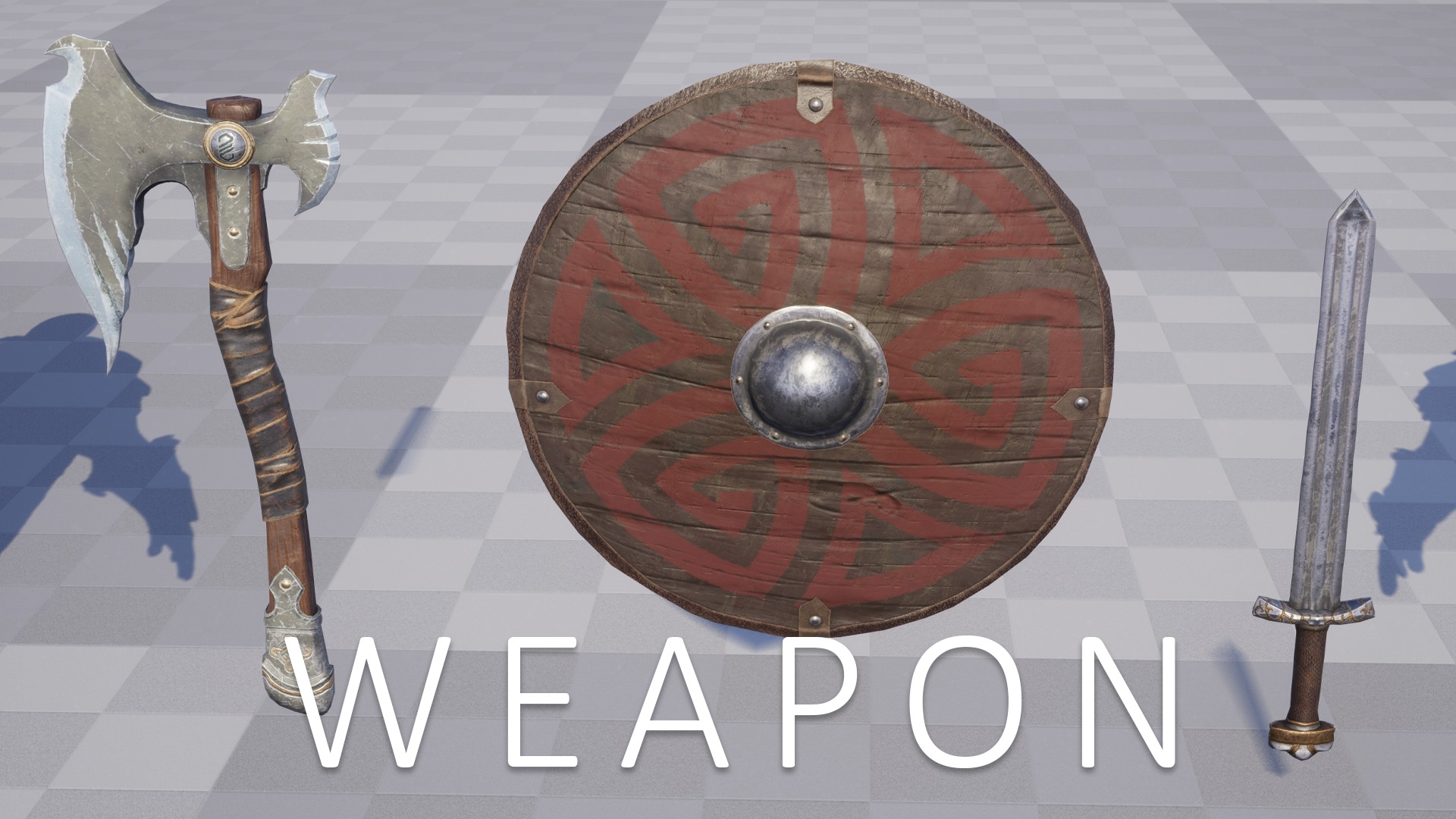 Viking Warrior  Low-poly 3D model_9