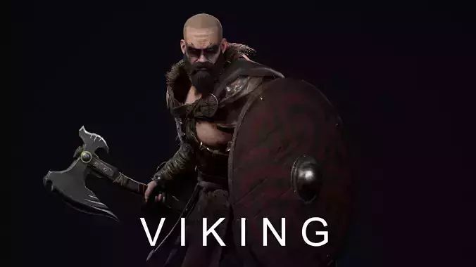 Viking Warrior  Low-poly 3D model