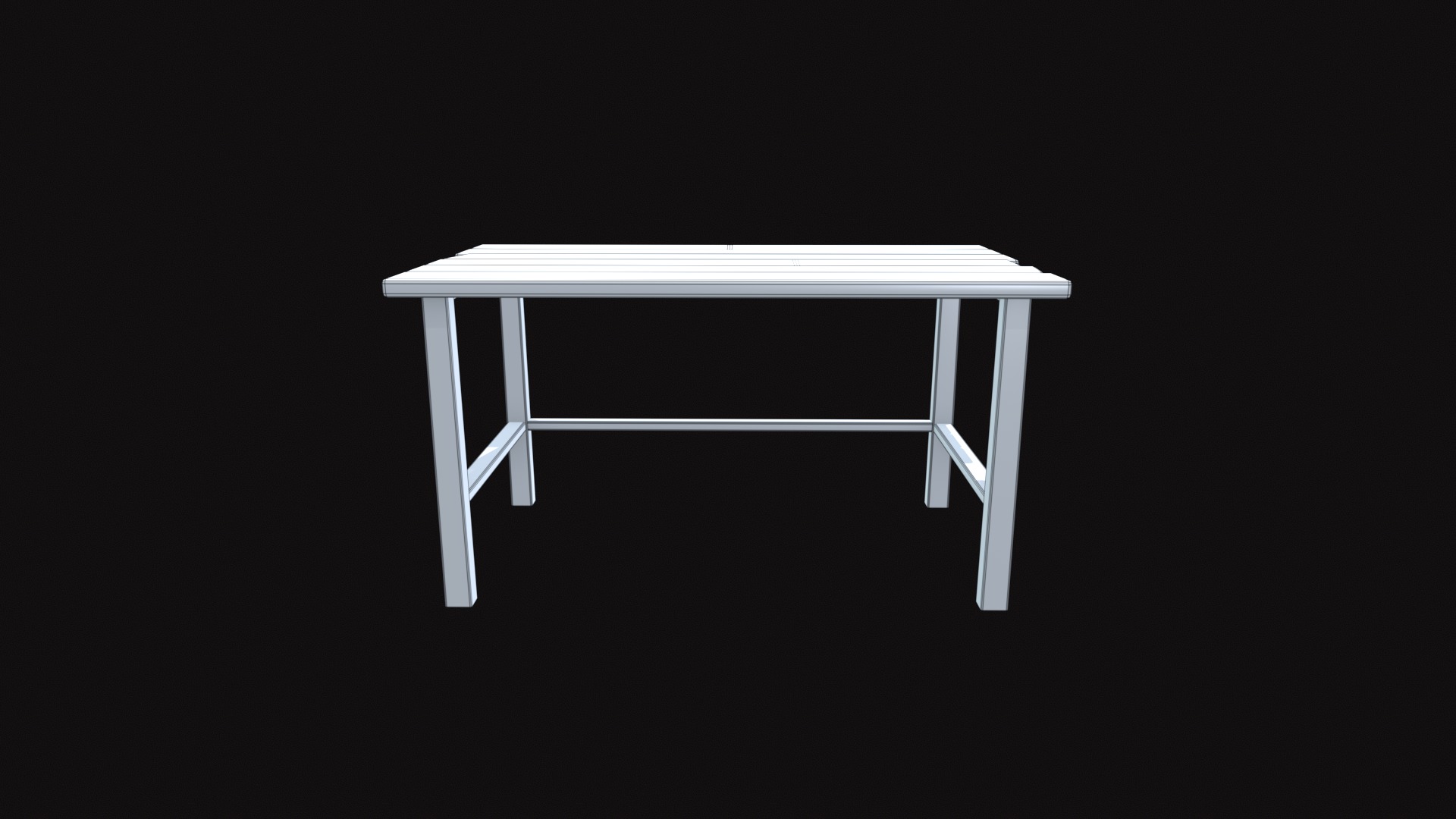Medieval Table V01 Low-poly 3D model_10