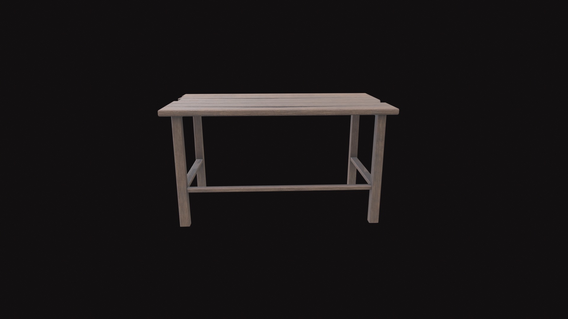 Medieval Table V01 Low-poly 3D model_7