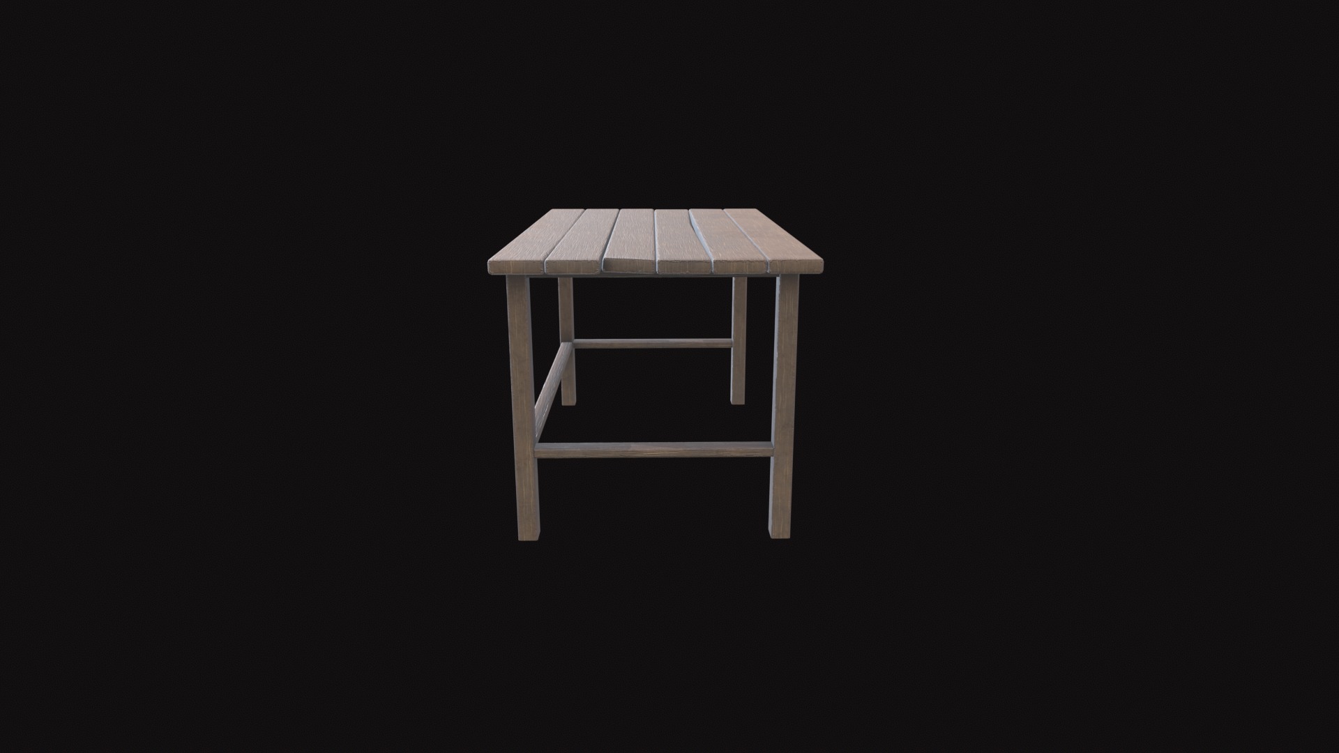 Medieval Table V01 Low-poly 3D model_2
