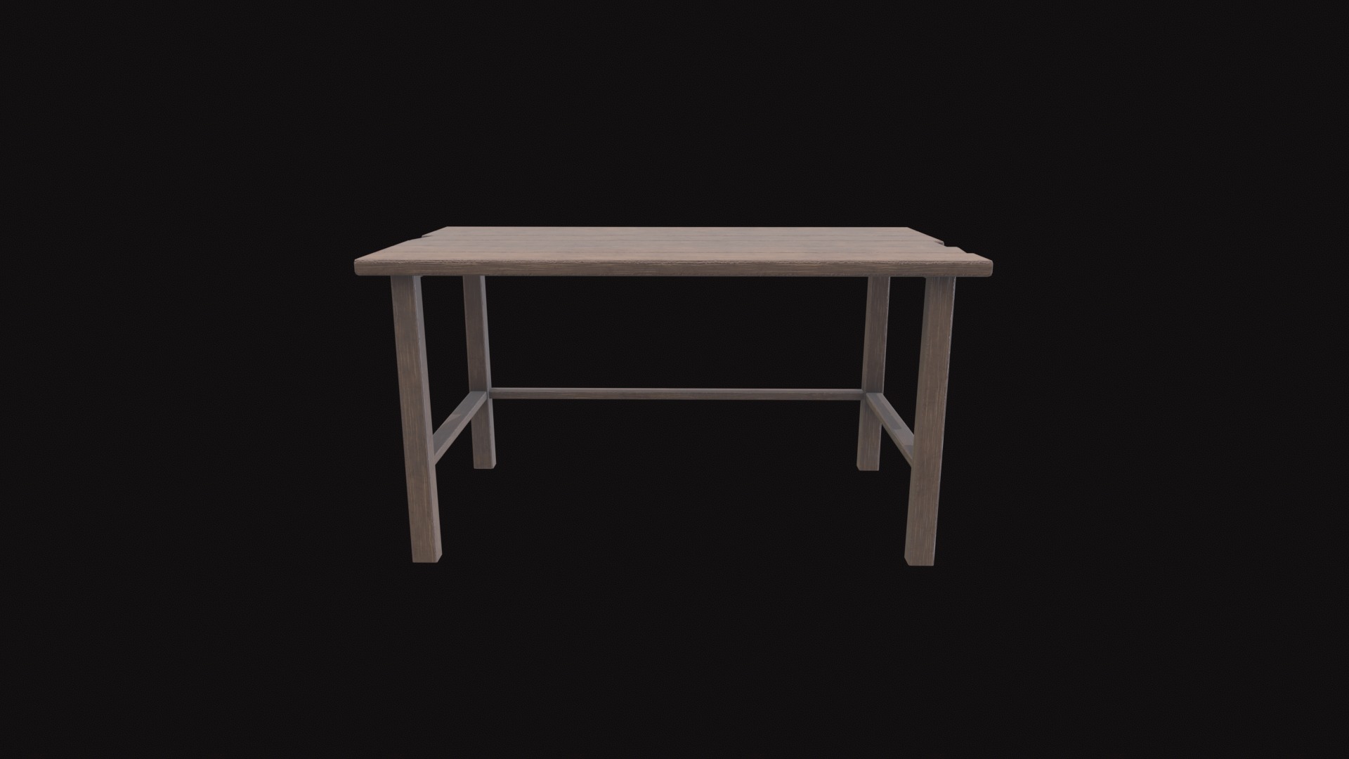 Medieval Table V01 Low-poly 3D model_8