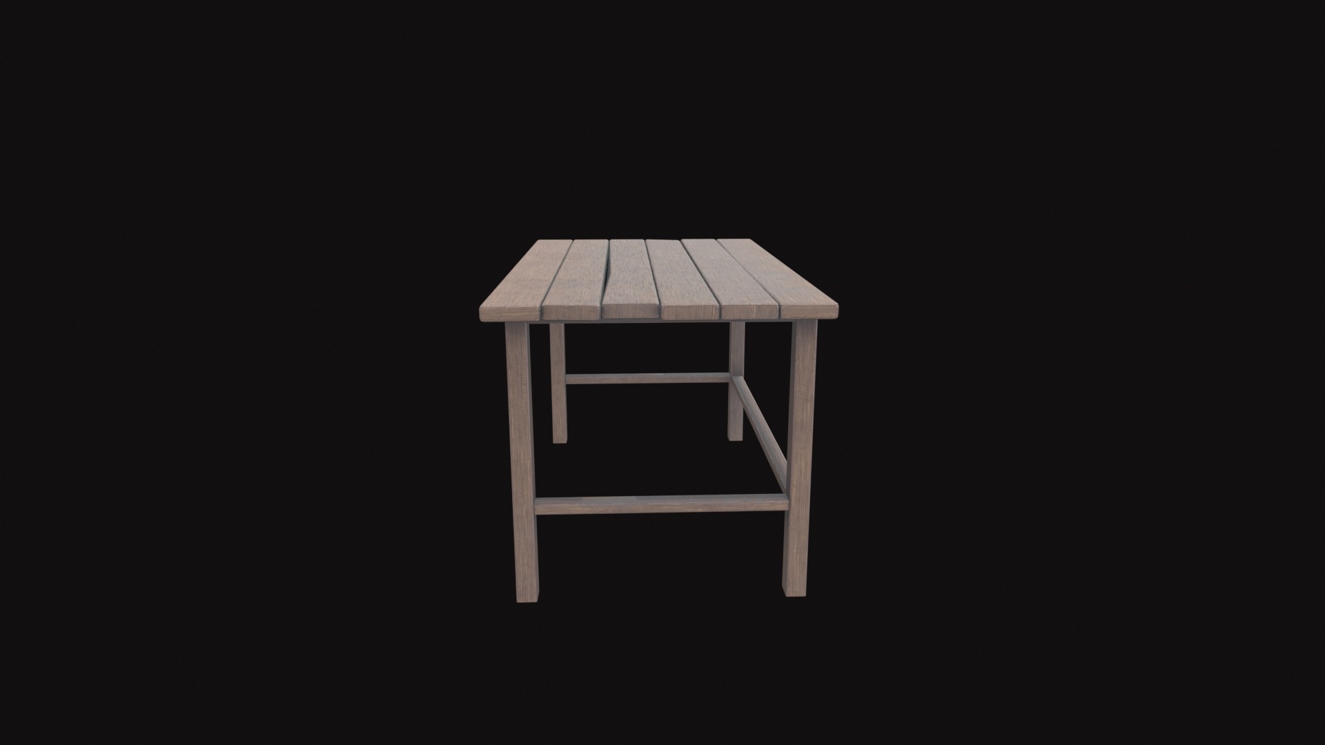 Medieval Table V01 Low-poly 3D model_3