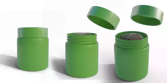 3D Thai Traditional Thai Herbal Inhaler 10g Bottle Low-poly 3D model