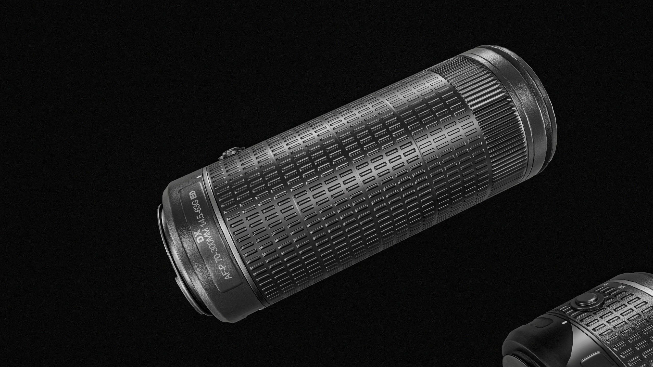 DSLR Camera With 2 lenses Low-poly 3D model_20