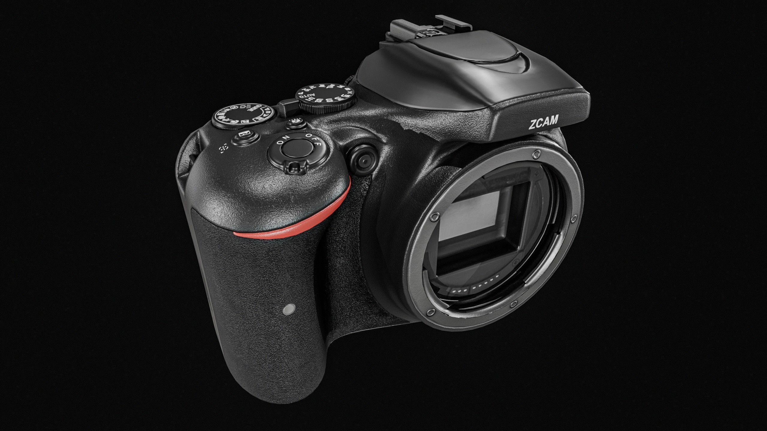 DSLR Camera With 2 lenses Low-poly 3D model_10