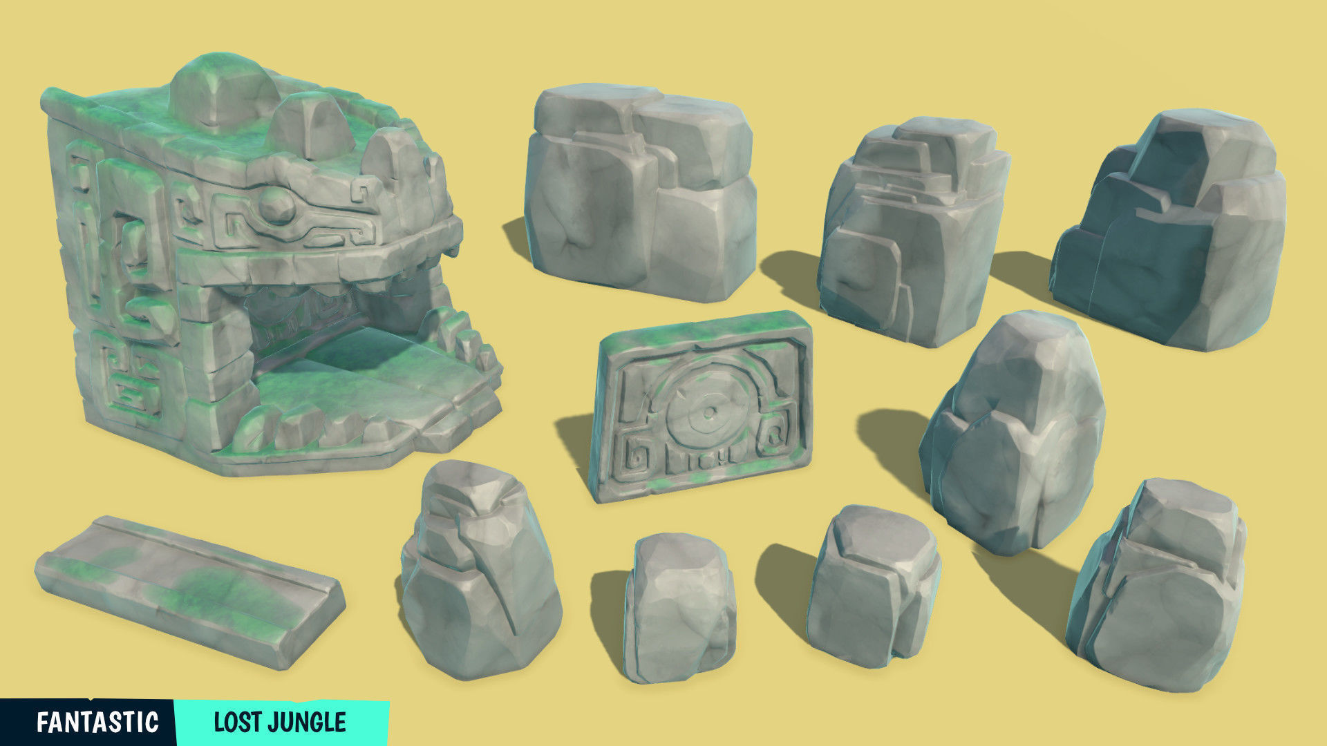 FANTASTIC - Lost Jungle Low-poly 3D model_21