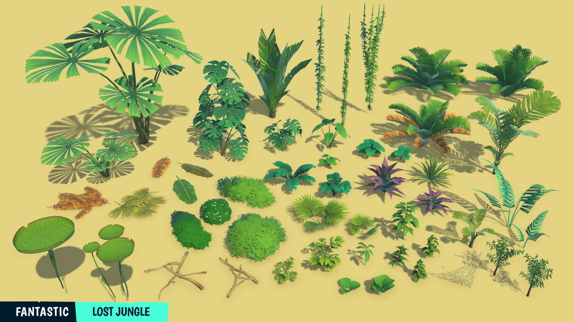 FANTASTIC - Lost Jungle Low-poly 3D model_18