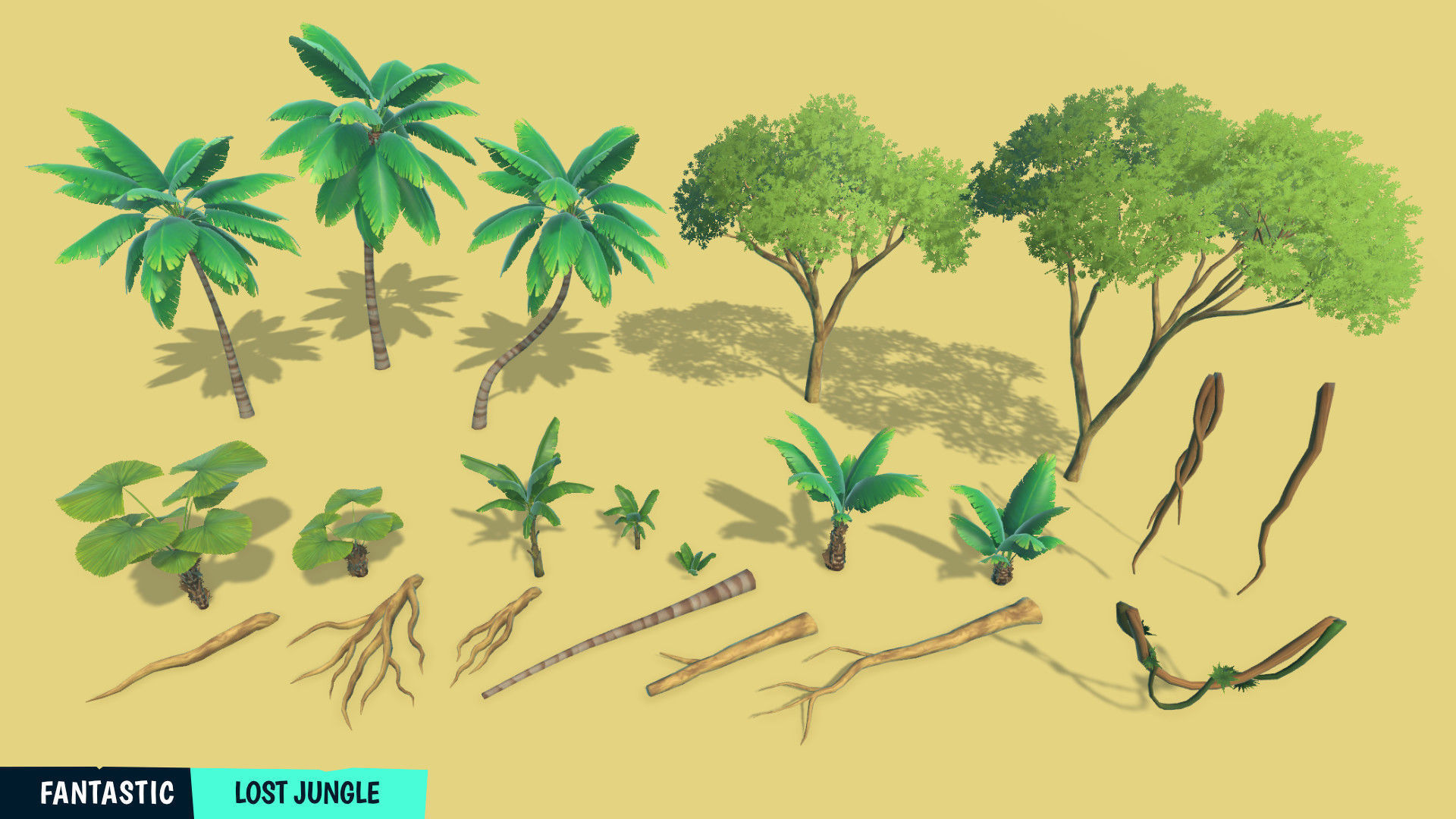 FANTASTIC - Lost Jungle Low-poly 3D model_19