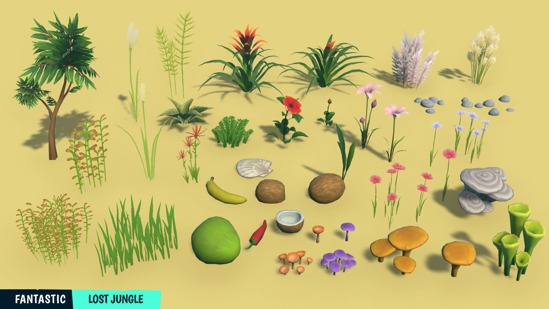 FANTASTIC - Lost Jungle Low-poly 3D model_20