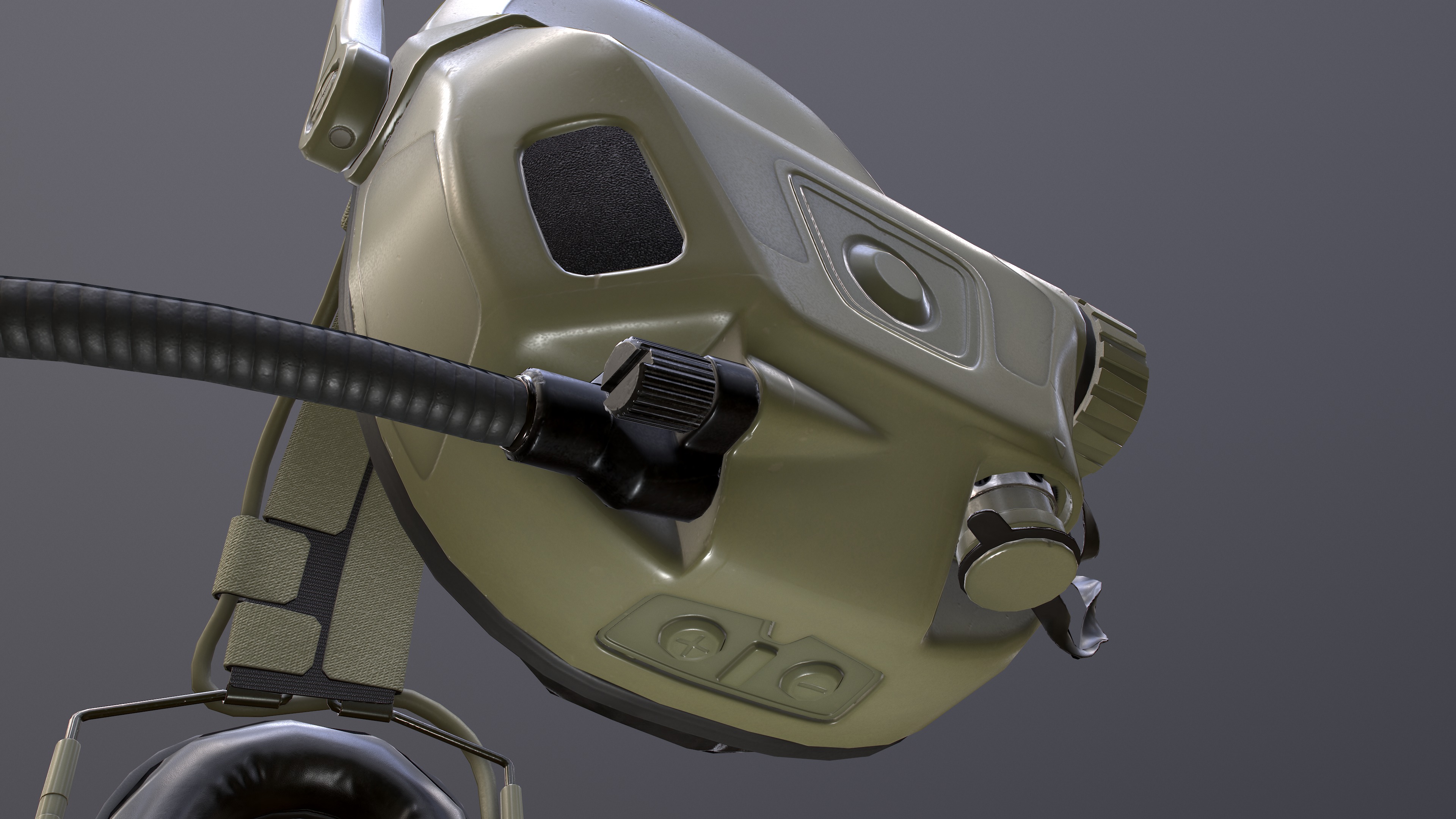 FAST Helmet and AMP Headset Low-poly 3D model_28