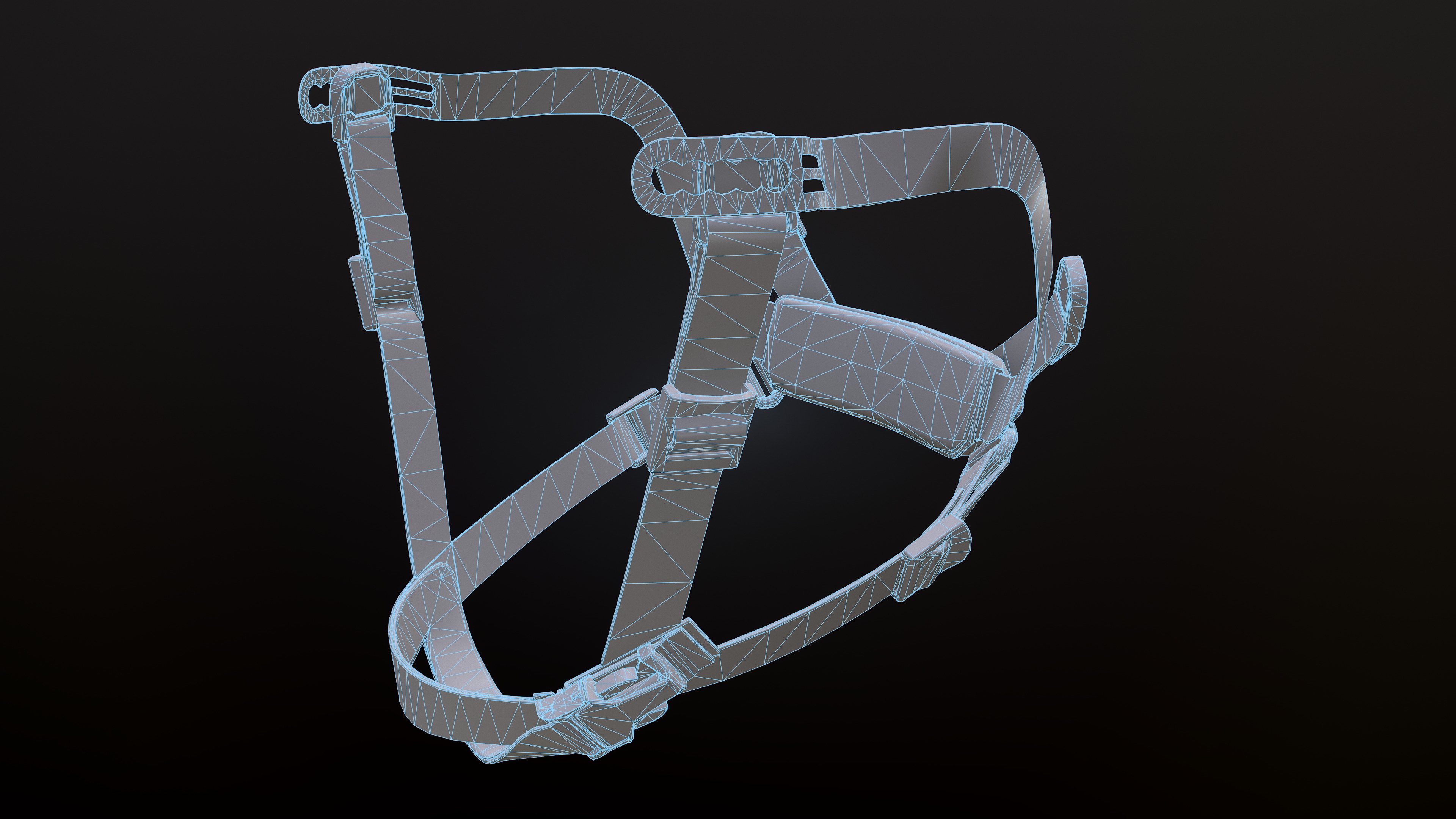 FAST Helmet and AMP Headset Low-poly 3D model_49