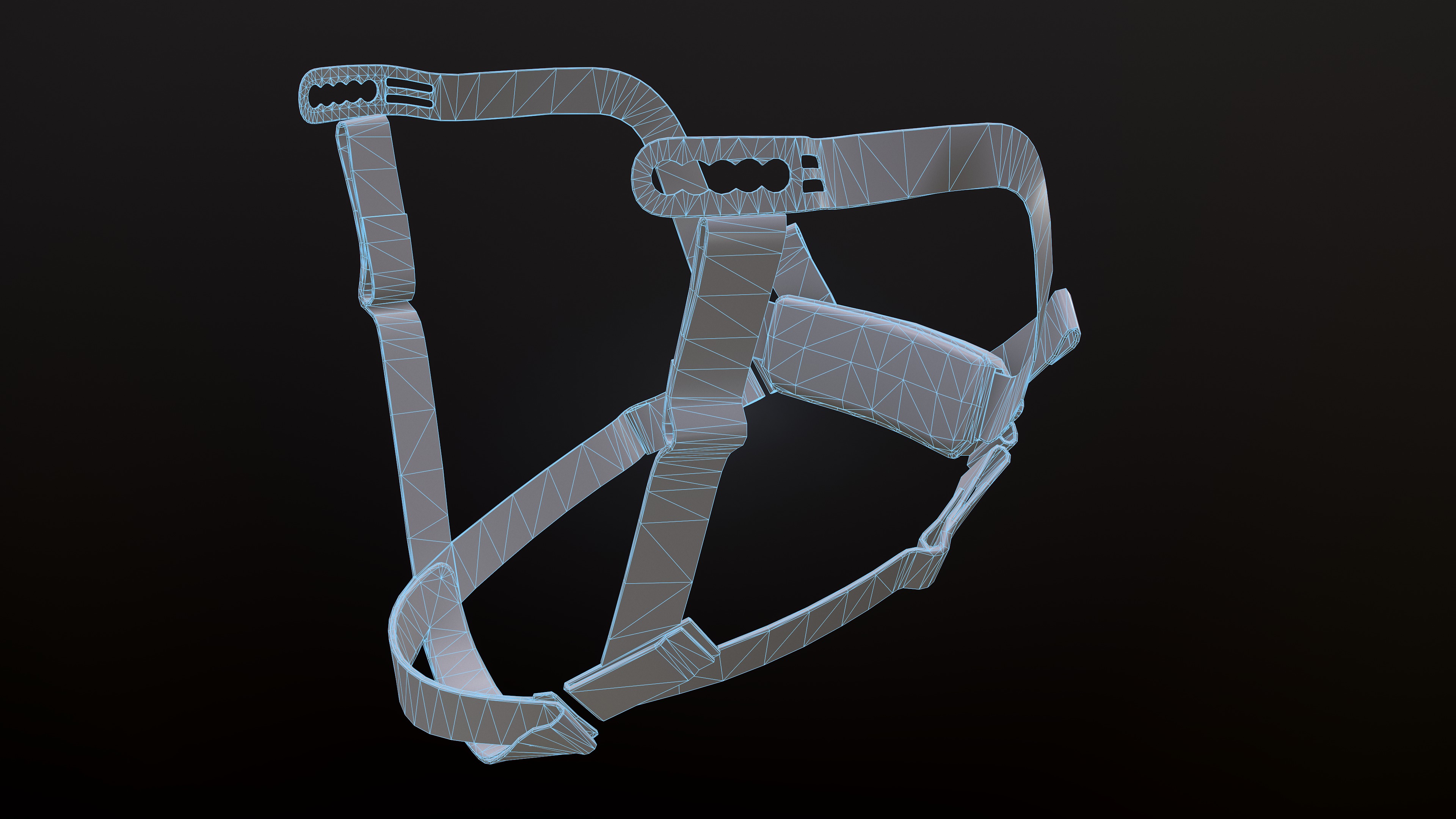 FAST Helmet and AMP Headset Low-poly 3D model_48