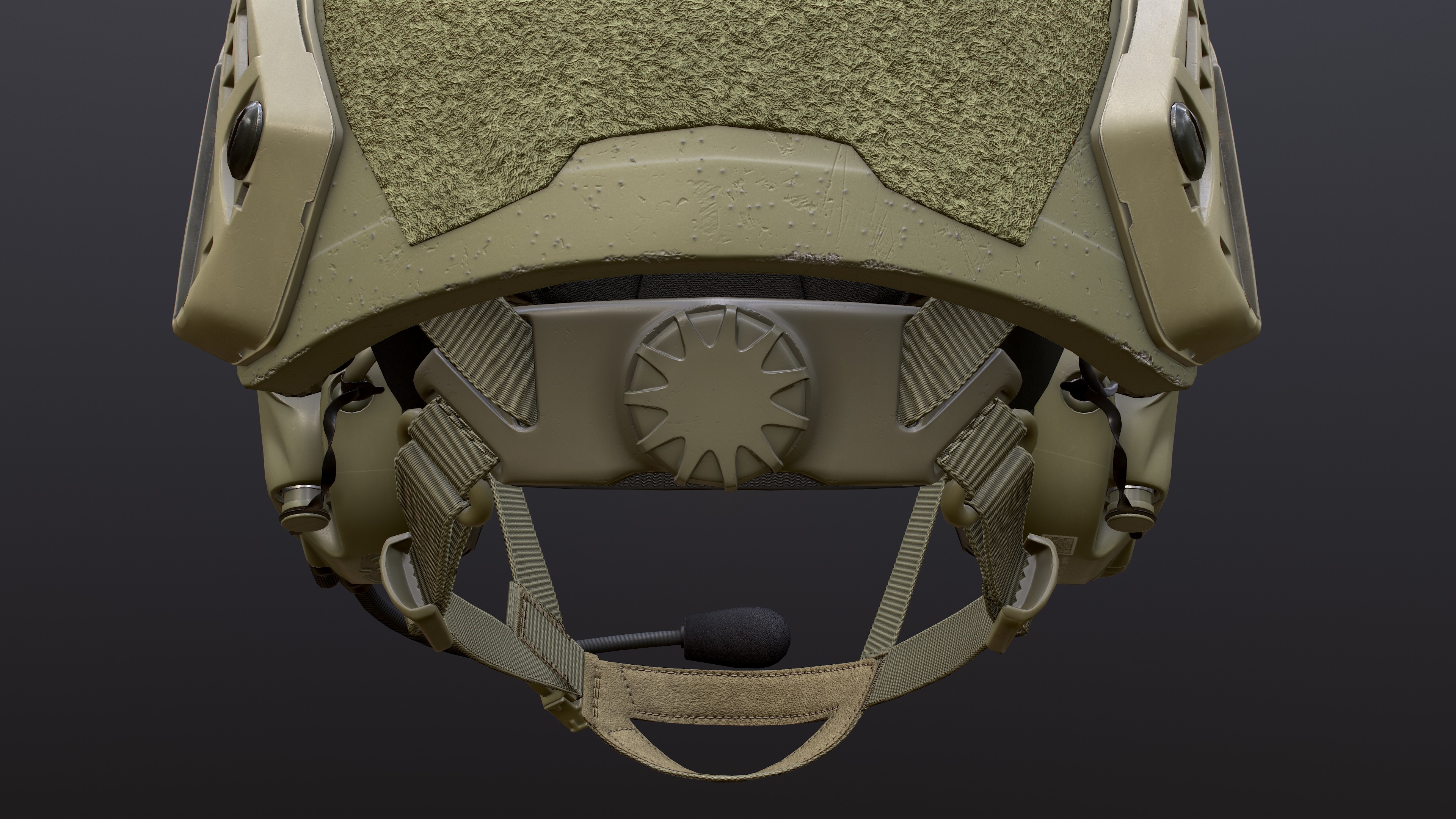 FAST Helmet and AMP Headset Low-poly 3D model_11