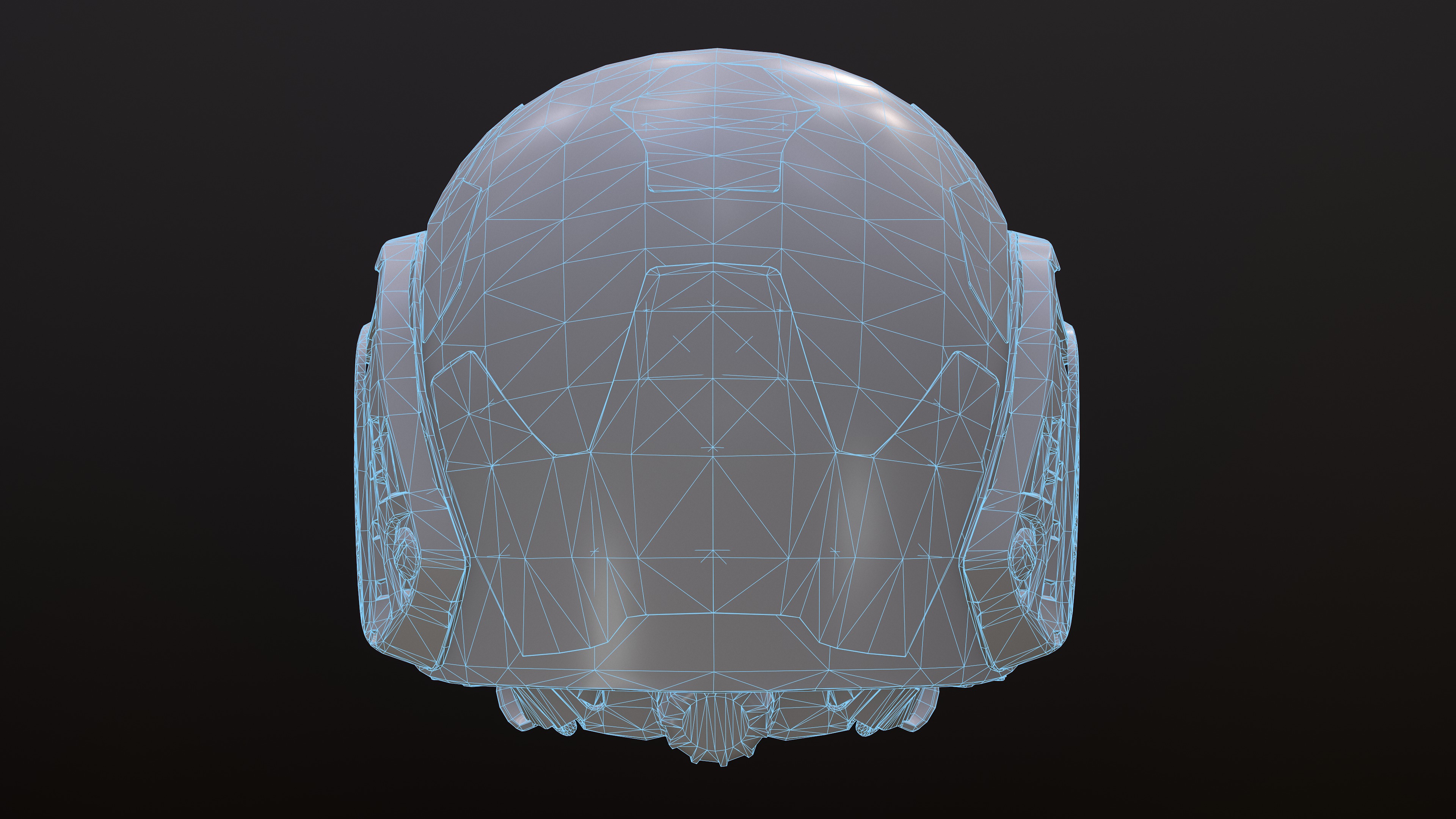 FAST Helmet and AMP Headset Low-poly 3D model_42