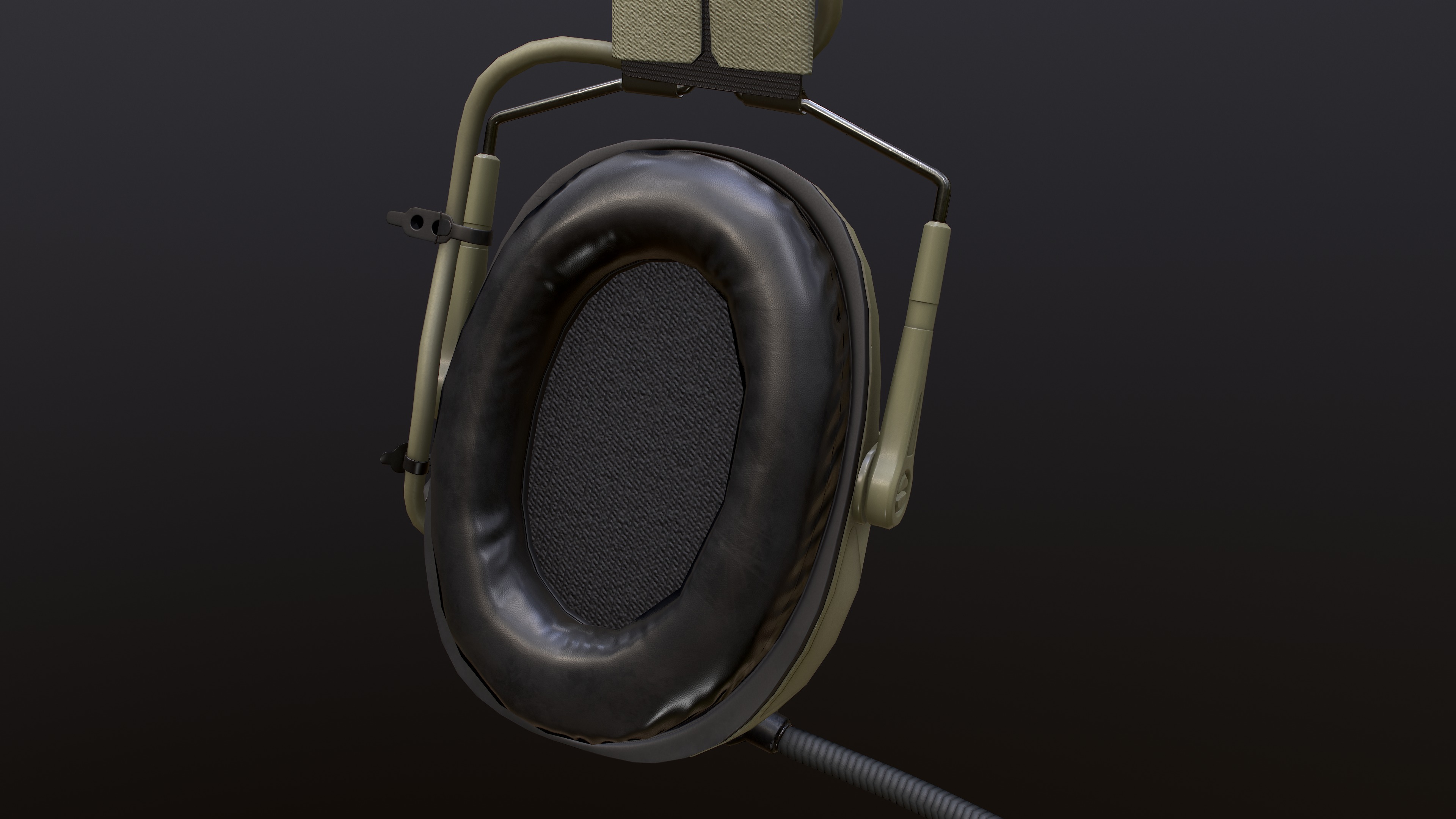 FAST Helmet and AMP Headset Low-poly 3D model_27