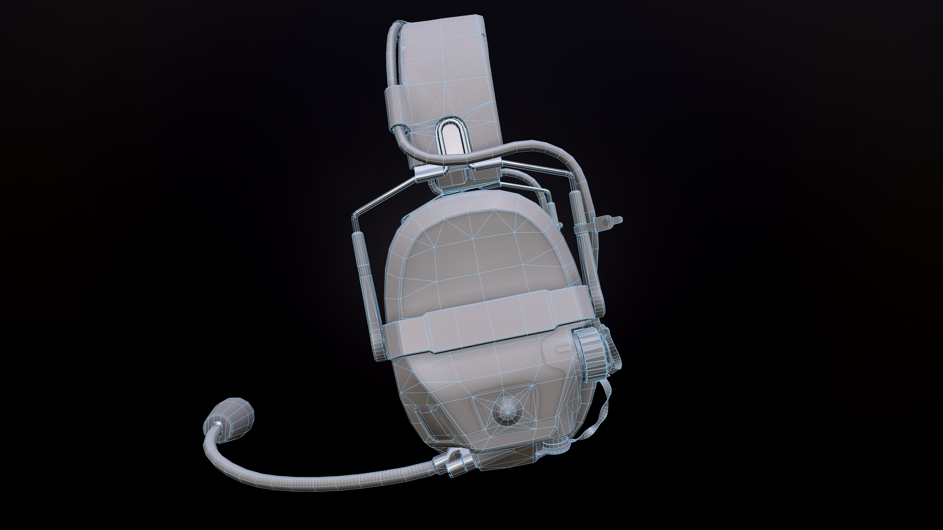 FAST Helmet and AMP Headset Low-poly 3D model_55
