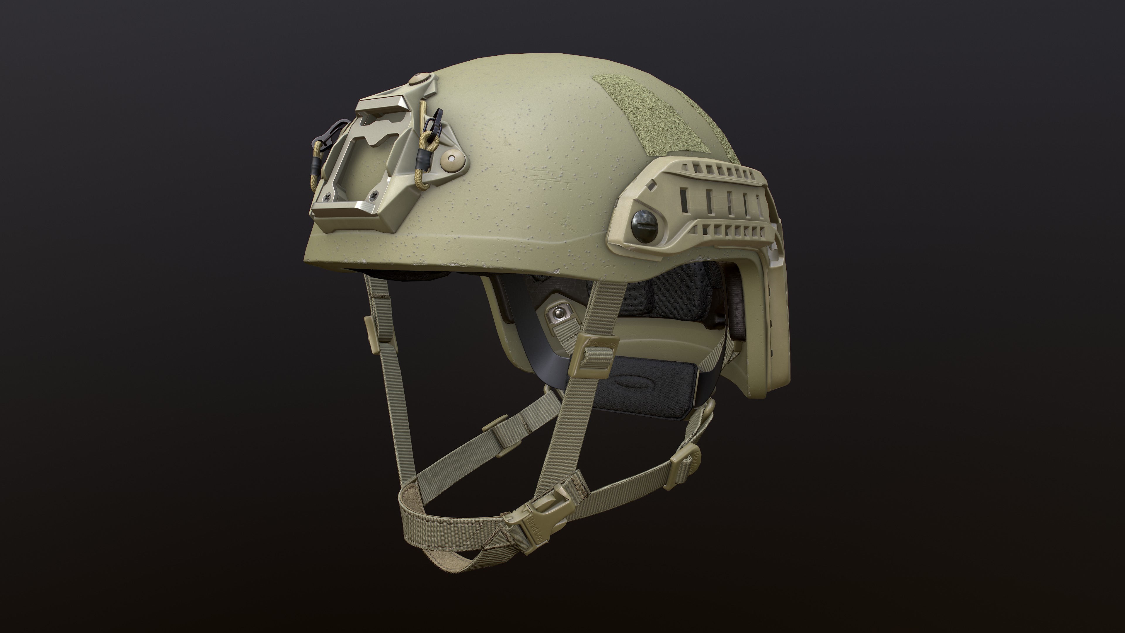 FAST Helmet and AMP Headset Low-poly 3D model_17