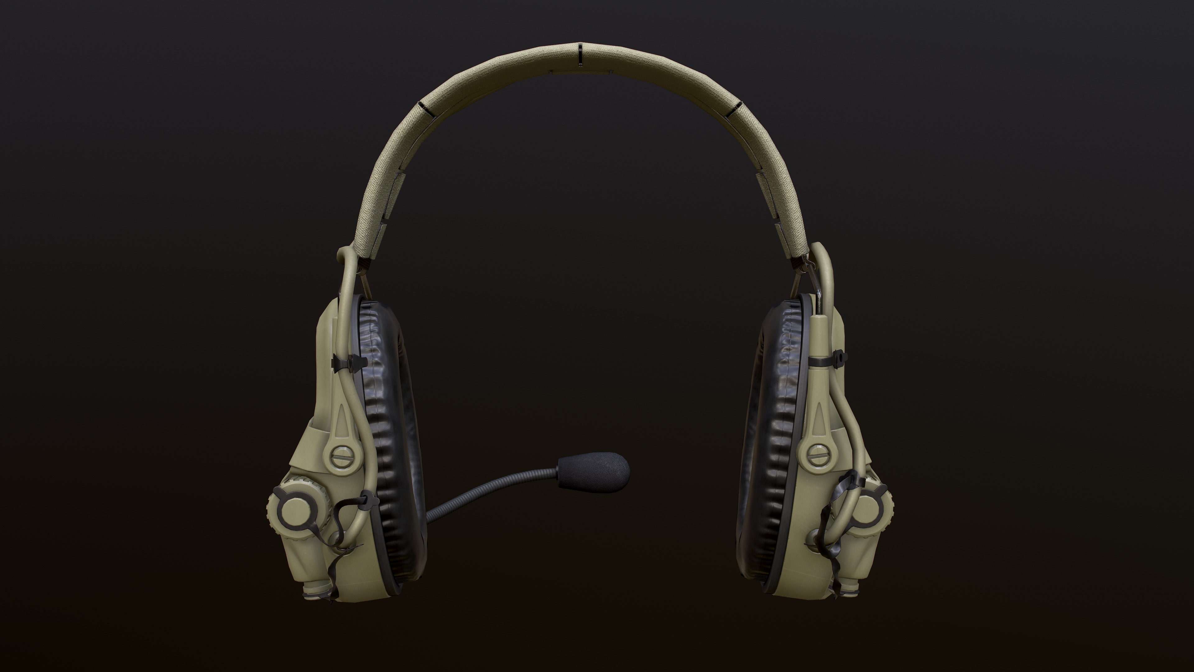 FAST Helmet and AMP Headset Low-poly 3D model_21