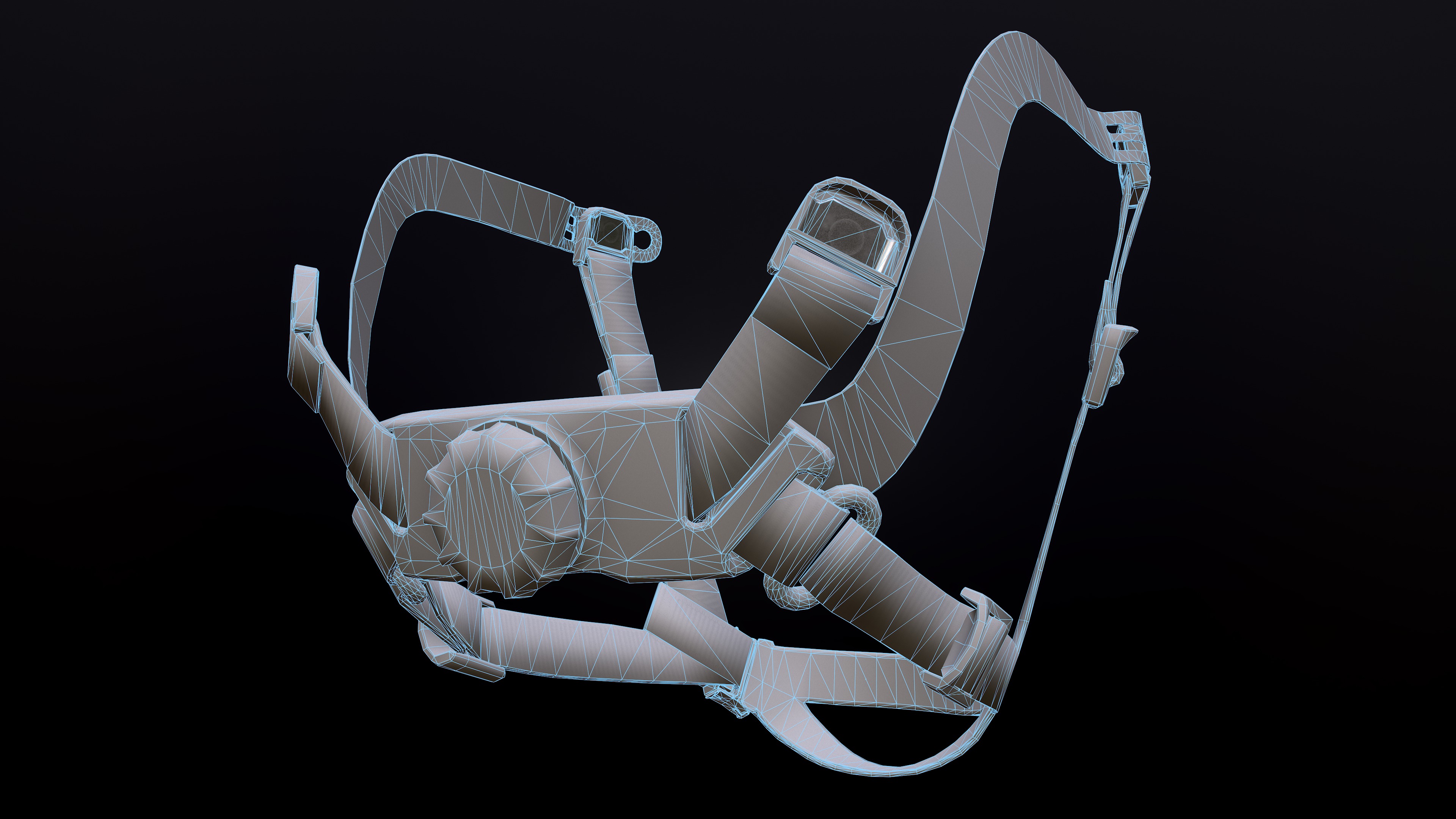 FAST Helmet and AMP Headset Low-poly 3D model_50