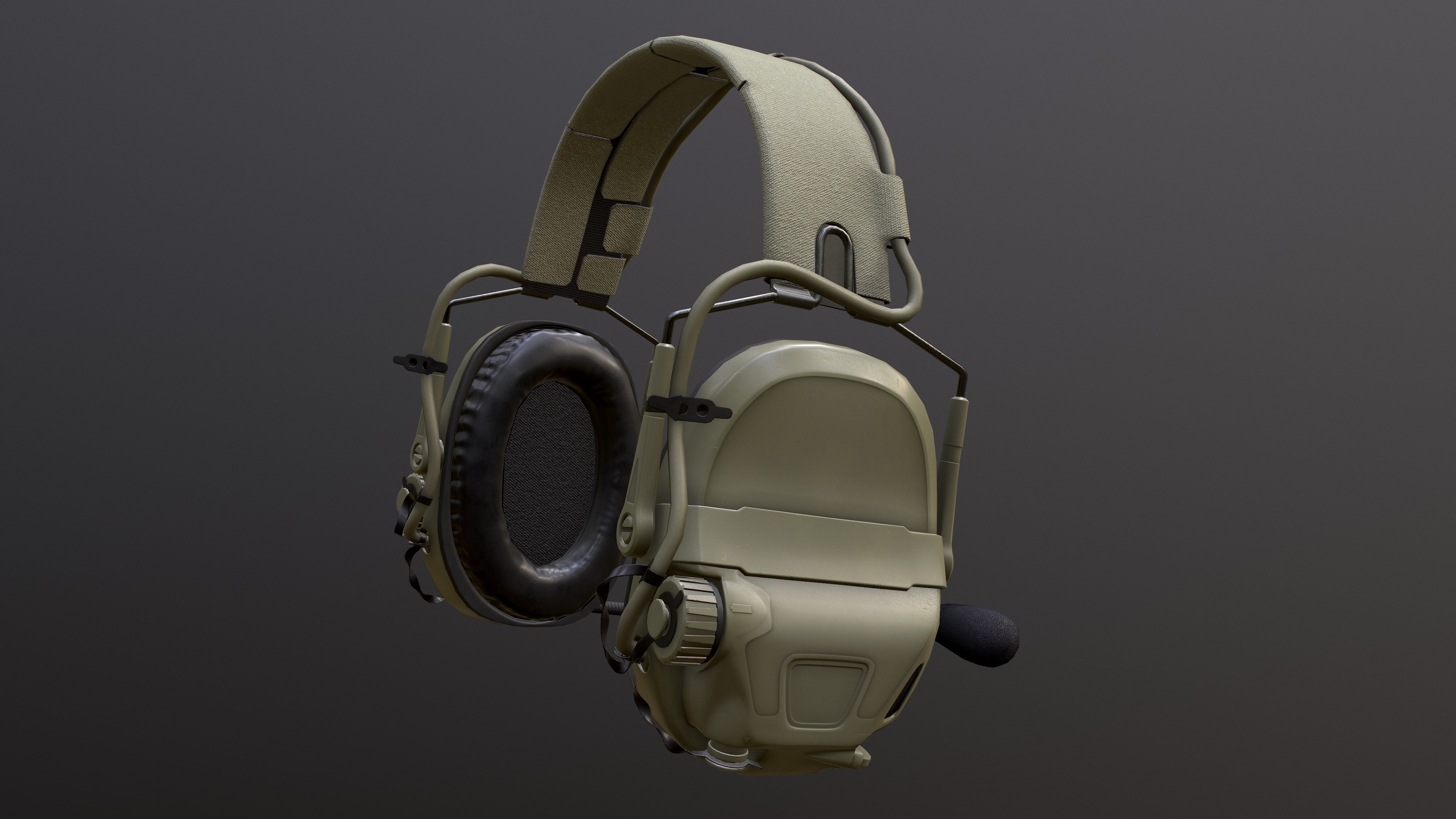 FAST Helmet and AMP Headset Low-poly 3D model_20