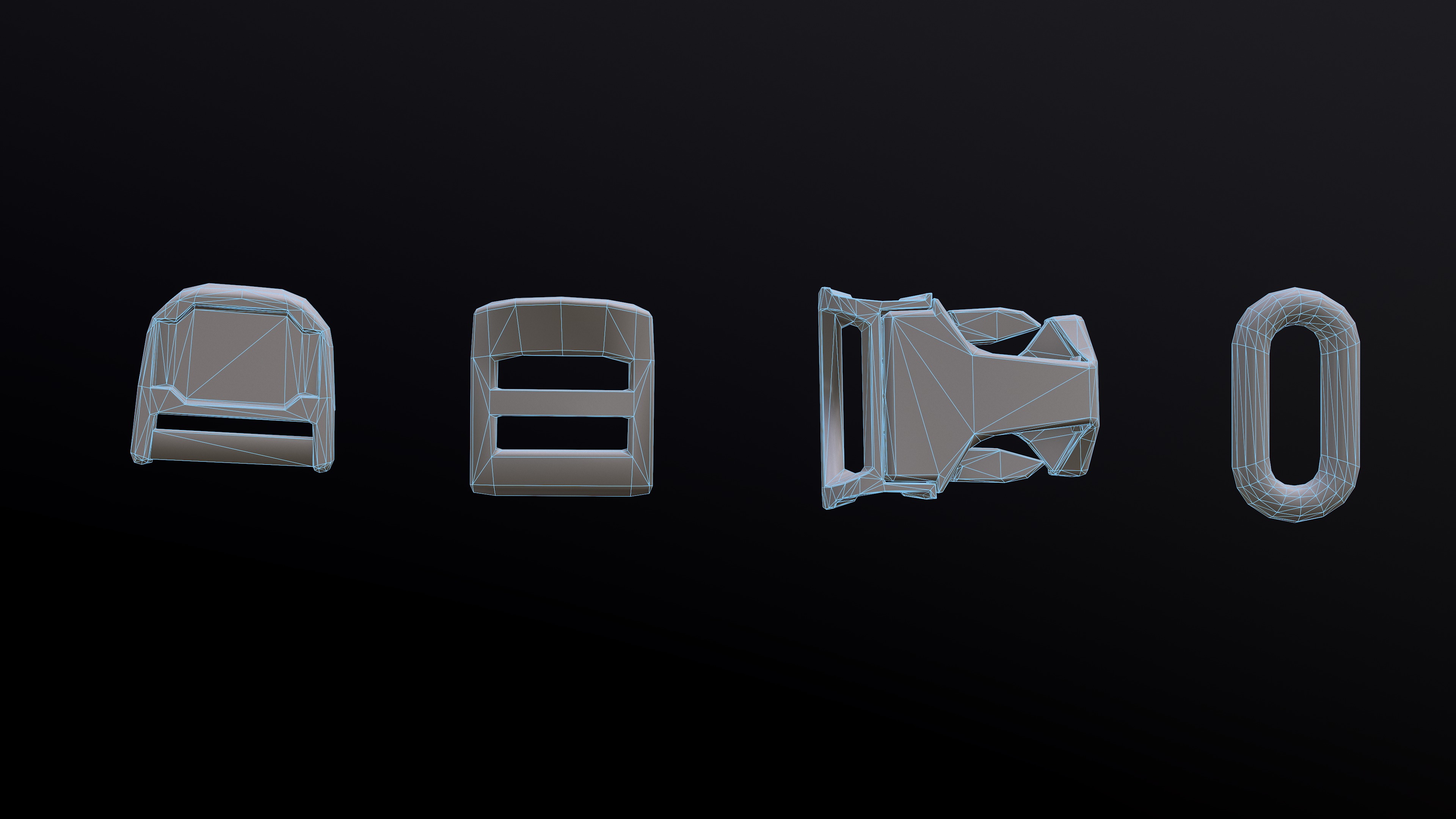 FAST Helmet and AMP Headset Low-poly 3D model_51