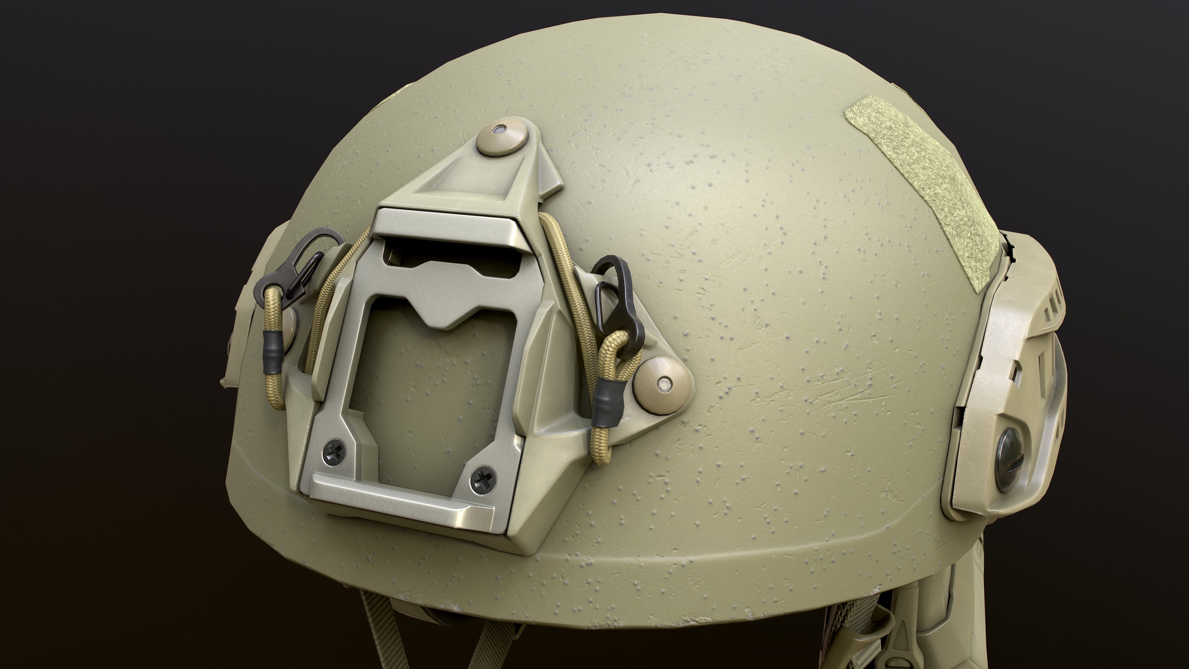 FAST Helmet and AMP Headset Low-poly 3D model_9
