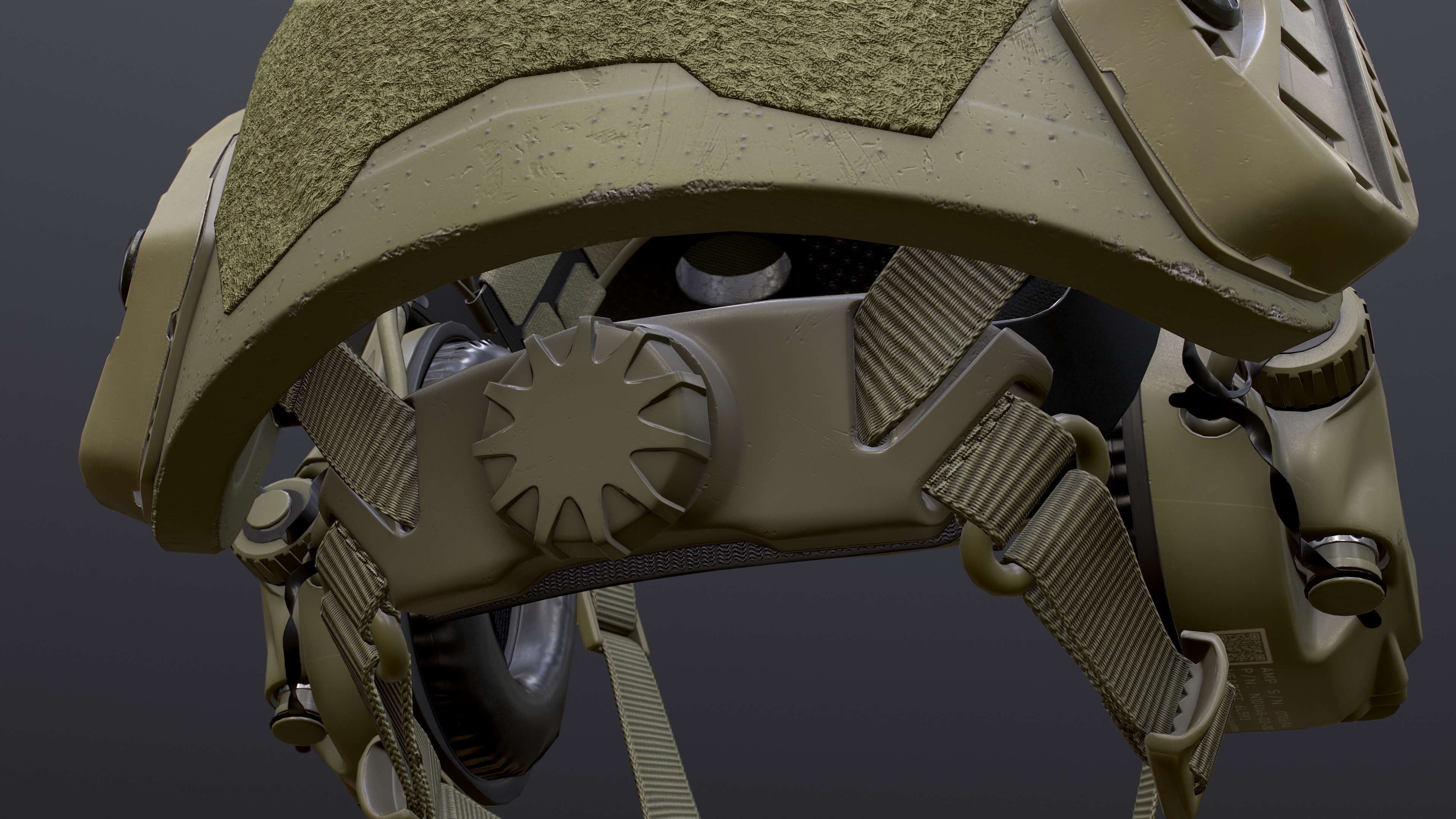 FAST Helmet and AMP Headset Low-poly 3D model_12