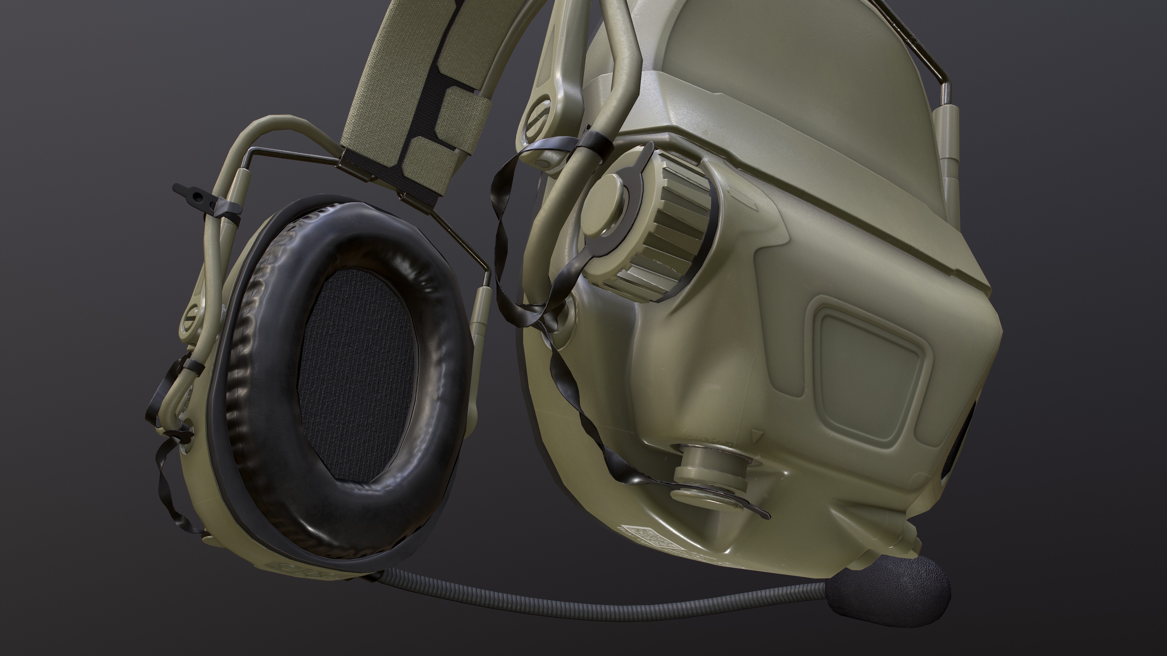 FAST Helmet and AMP Headset Low-poly 3D model_24