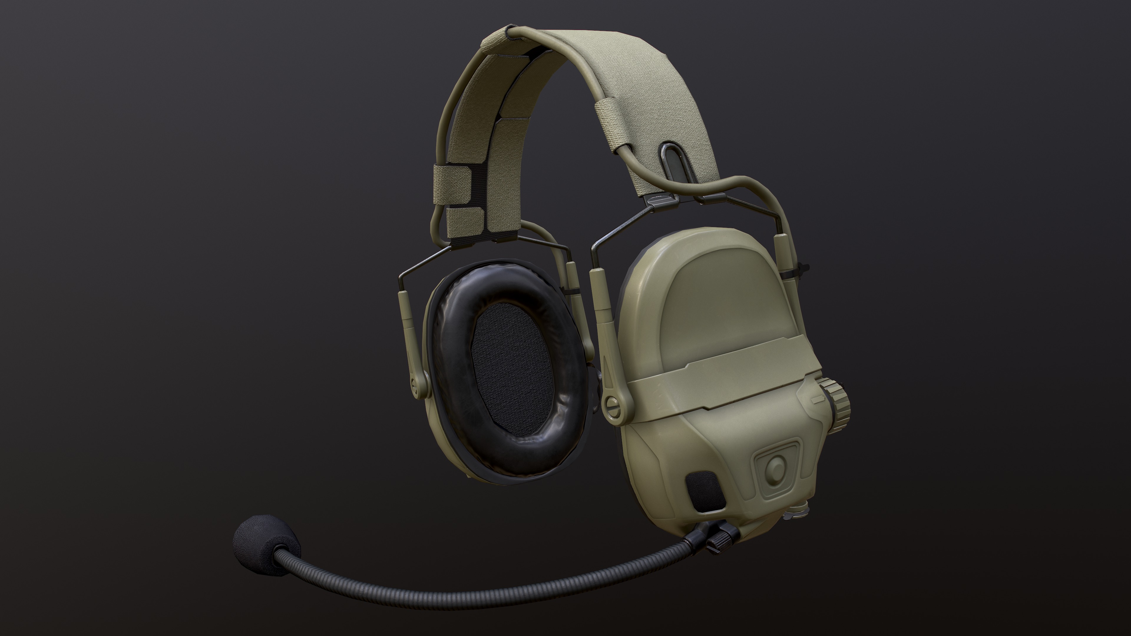 FAST Helmet and AMP Headset Low-poly 3D model_19