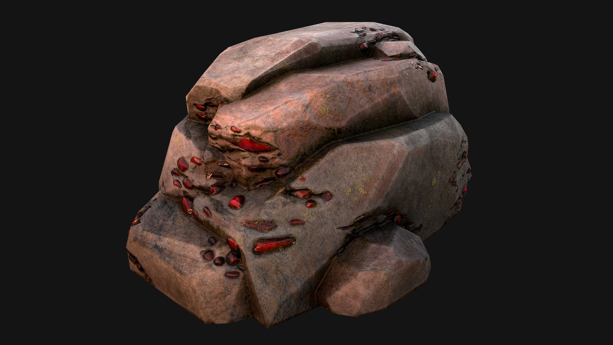 Gems Gemstone Minerals Magical Crystals Ore  Low-poly 3D model_19