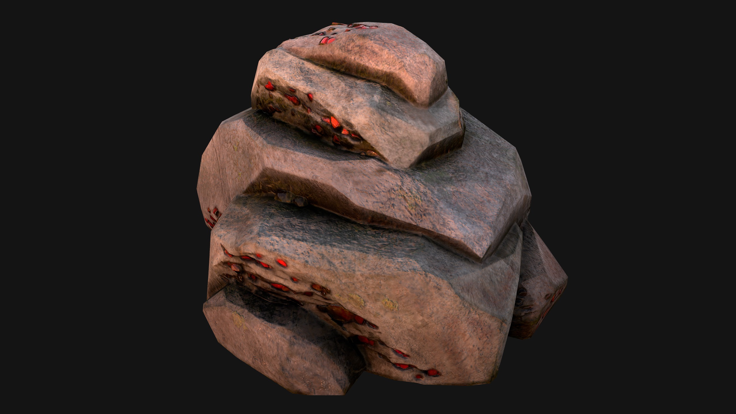 Gems Gemstone Minerals Magical Crystals Ore  Low-poly 3D model_25