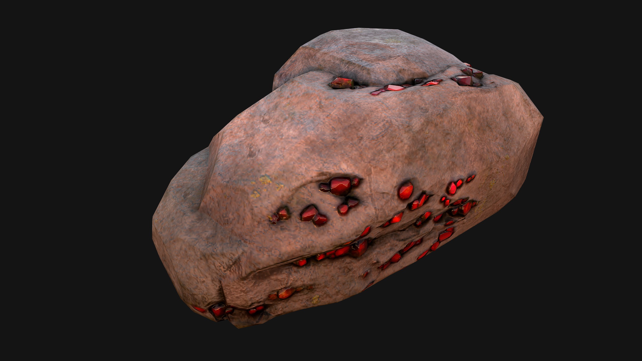 Gems Gemstone Minerals Magical Crystals Ore  Low-poly 3D model_32