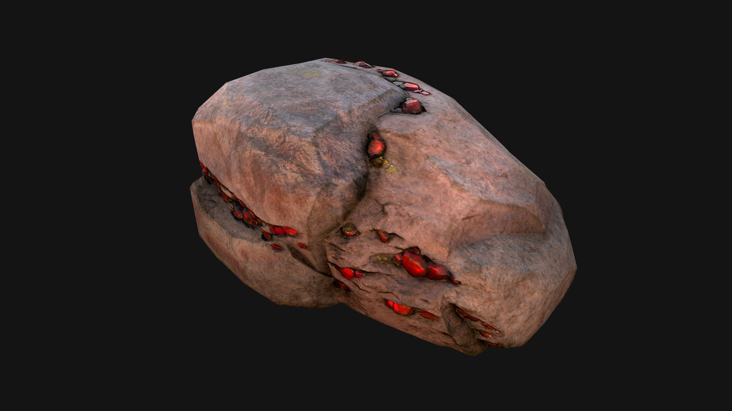 Gems Gemstone Minerals Magical Crystals Ore  Low-poly 3D model_28