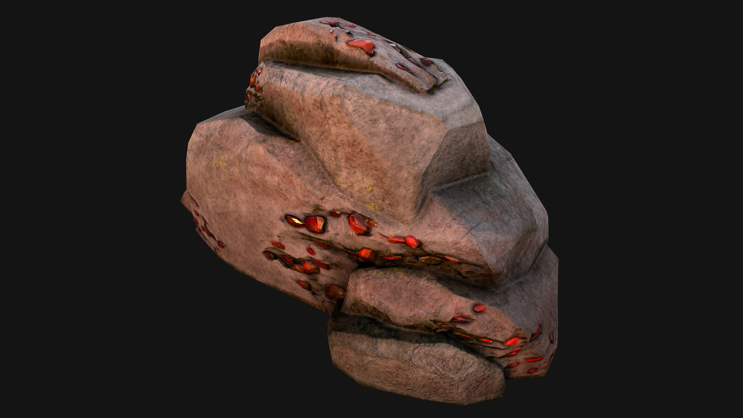 Gems Gemstone Minerals Magical Crystals Ore  Low-poly 3D model_27