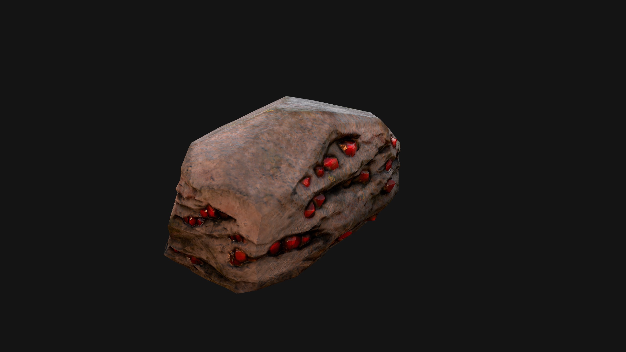 Gems Gemstone Minerals Magical Crystals Ore  Low-poly 3D model_38