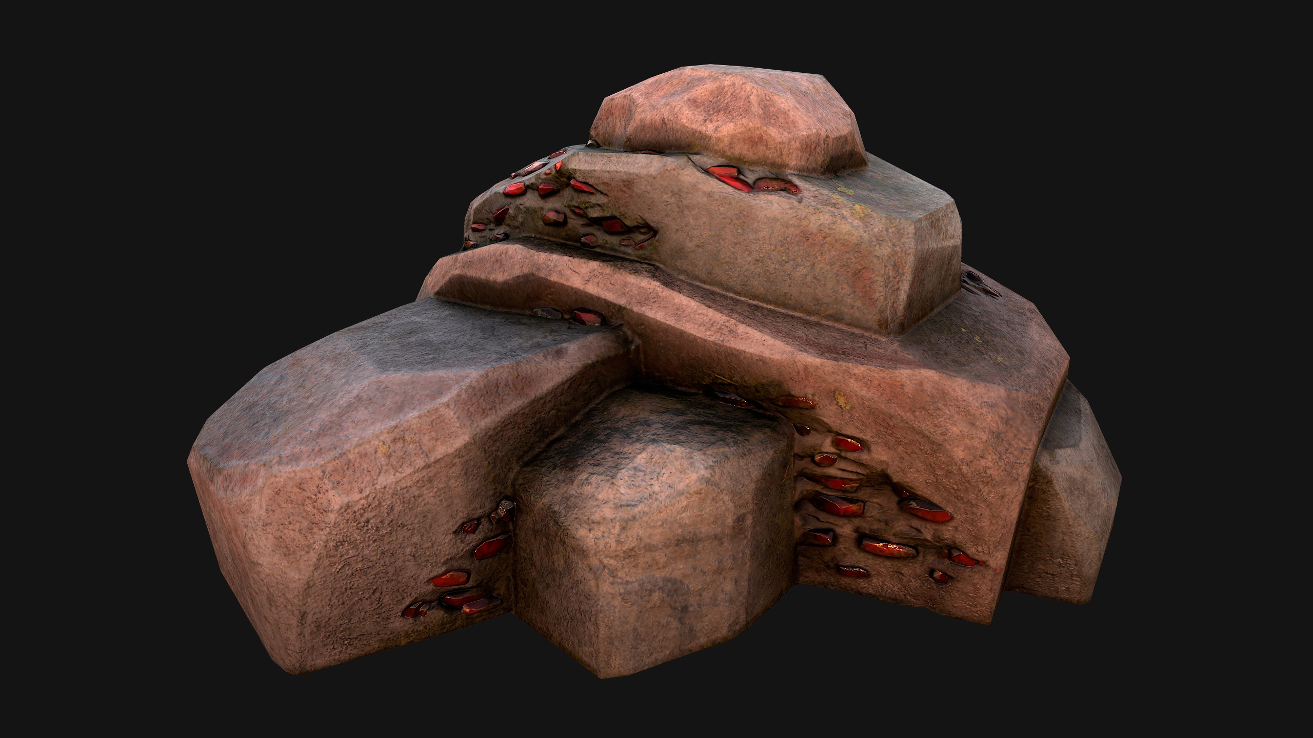 Gems Gemstone Minerals Magical Crystals Ore  Low-poly 3D model_20