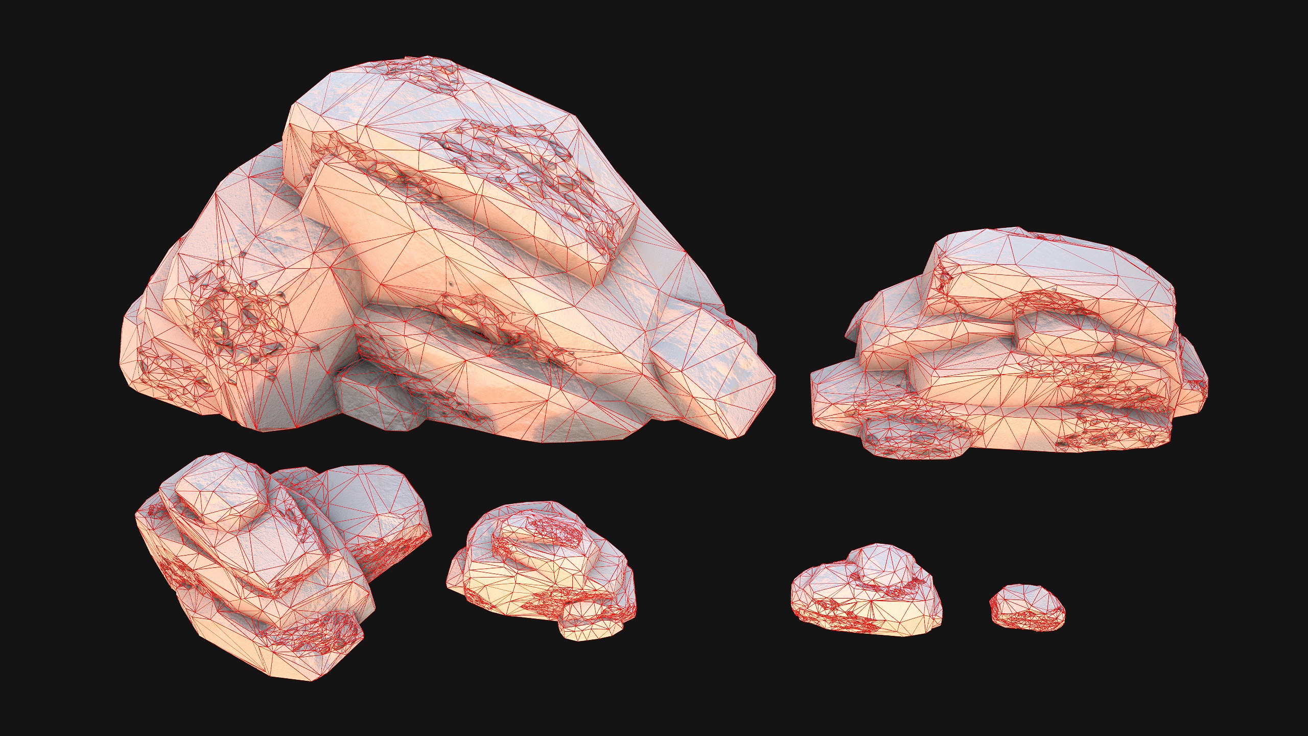 Gems Gemstone Minerals Magical Crystals Ore  Low-poly 3D model_39