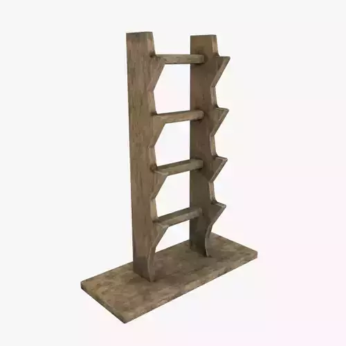 Medieval Bow Holder Low-poly 3D model