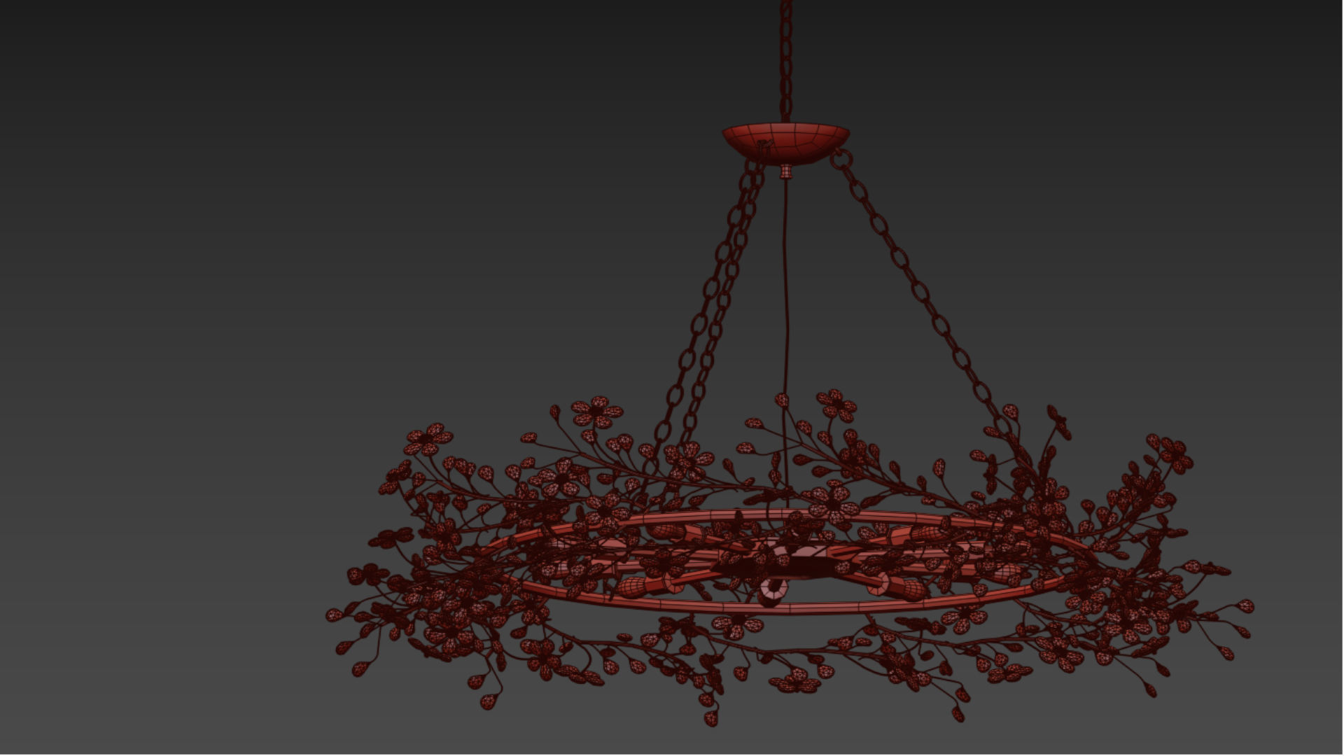 Fiore Crown Chandelier 3D model_3