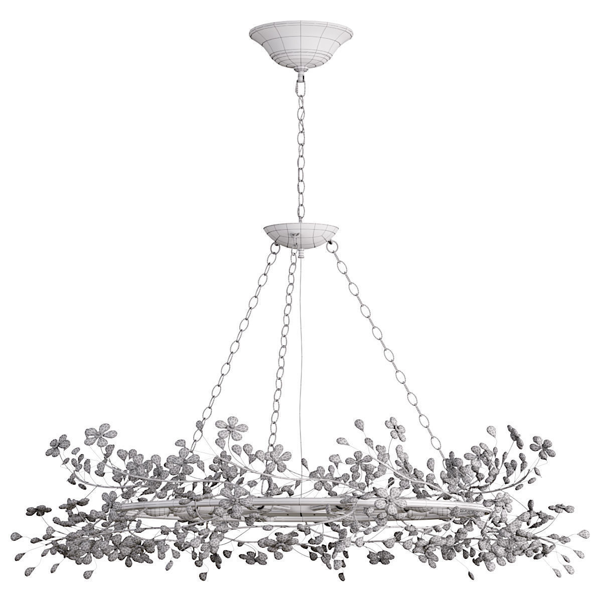 Fiore Crown Chandelier 3D model_2